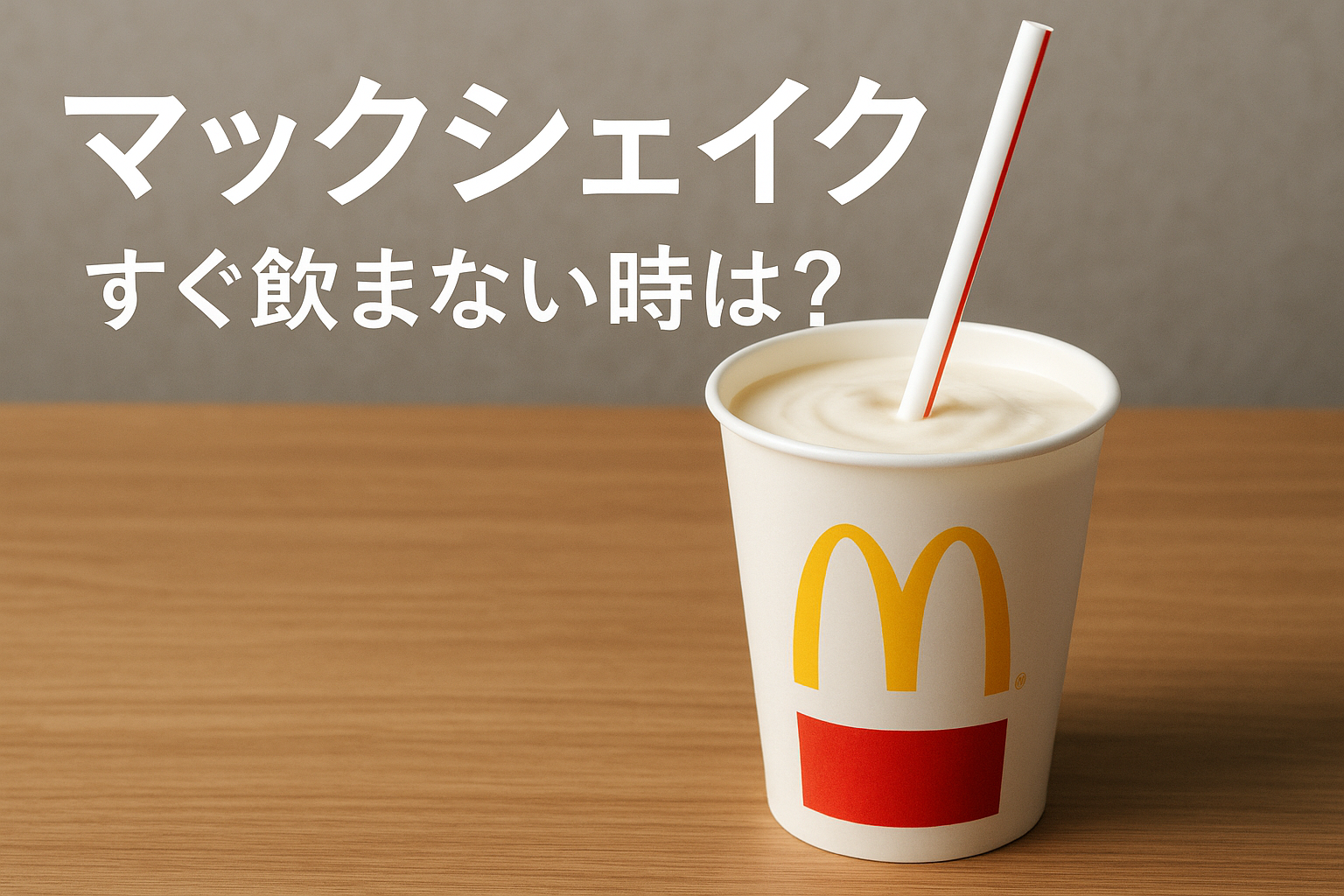 マックシェイク すぐ飲まない時は？