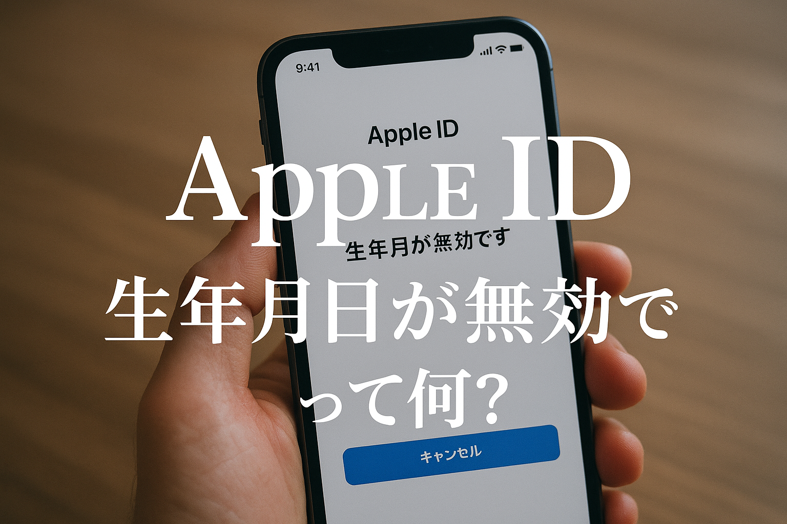 appleid 生年月日が無効ですって何？