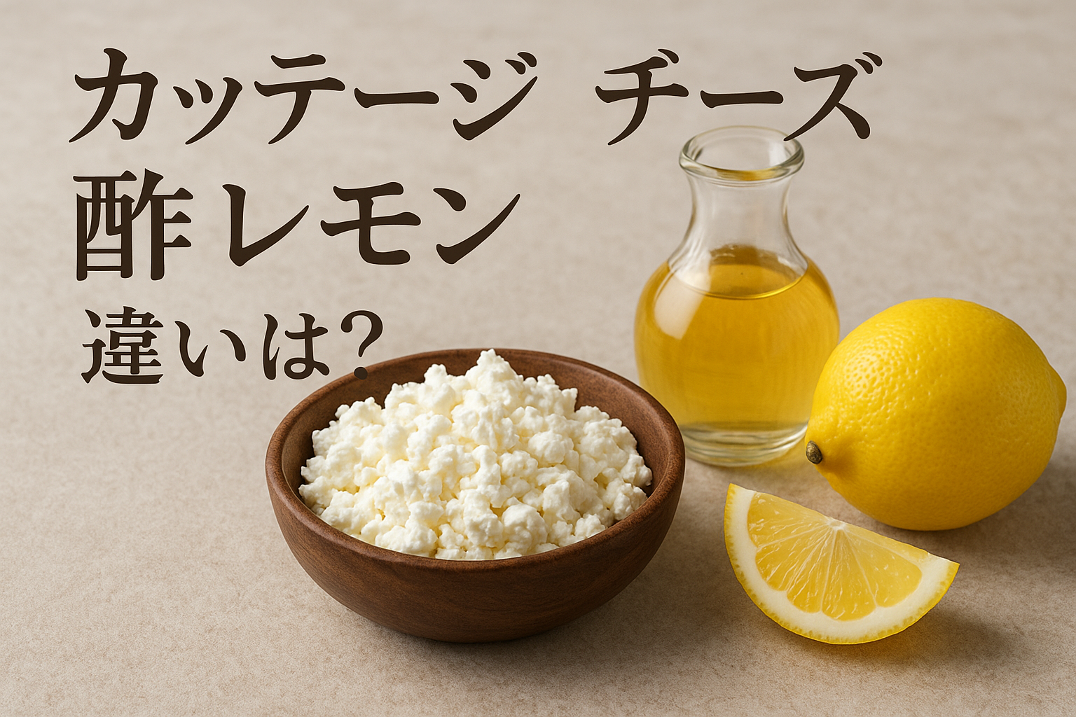 カッテージ チーズ 酢 レモン 違いは？