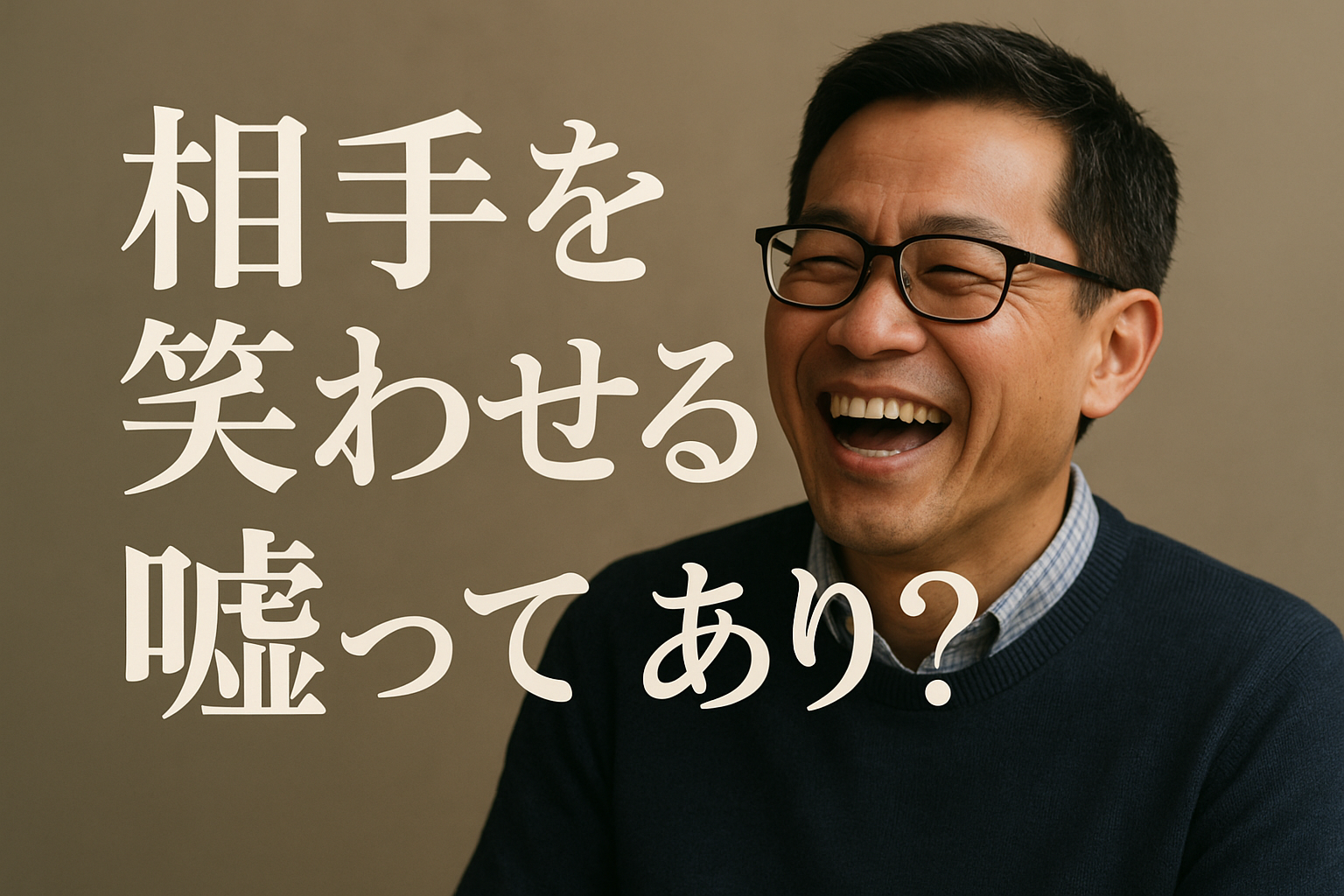 相手を 笑わせる 嘘ってあり？