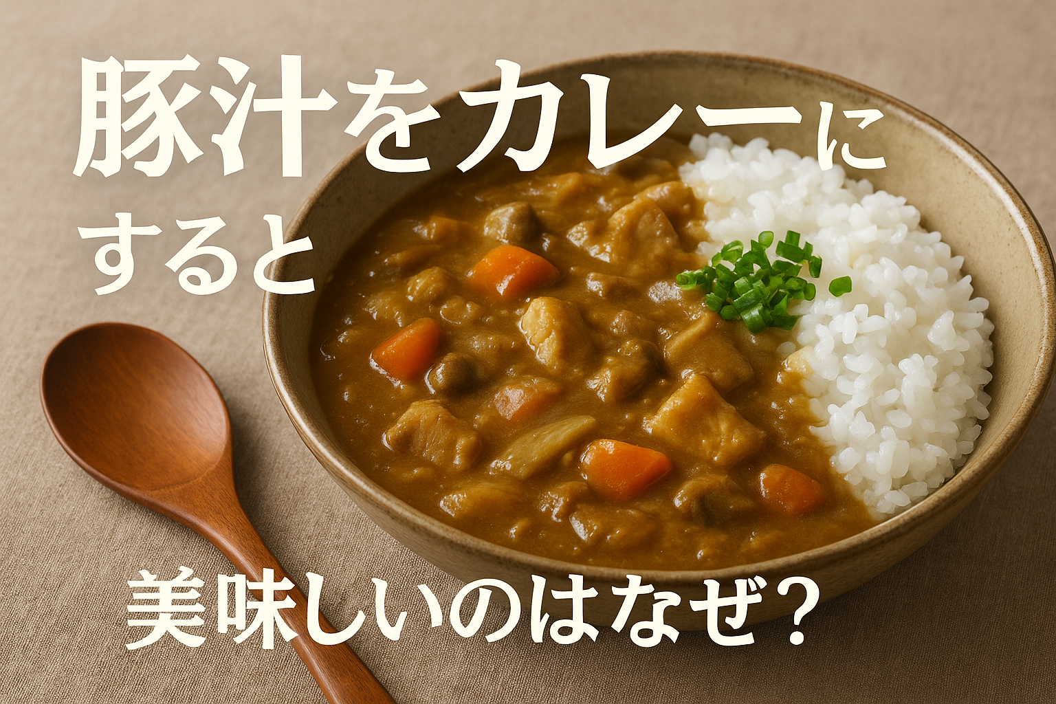 豚汁をカレーに すると 美味しいのはなぜ？