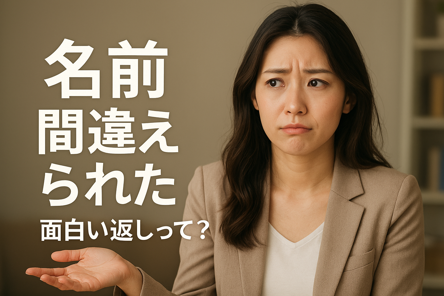 名前間違えられた 面白い返しって？