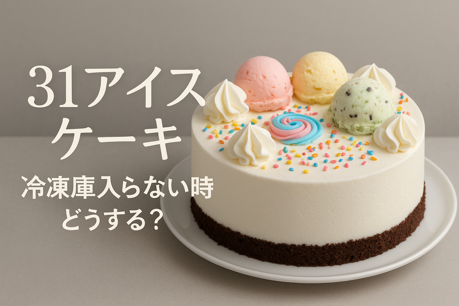 31アイスケーキ 冷凍庫入らない時どうする？