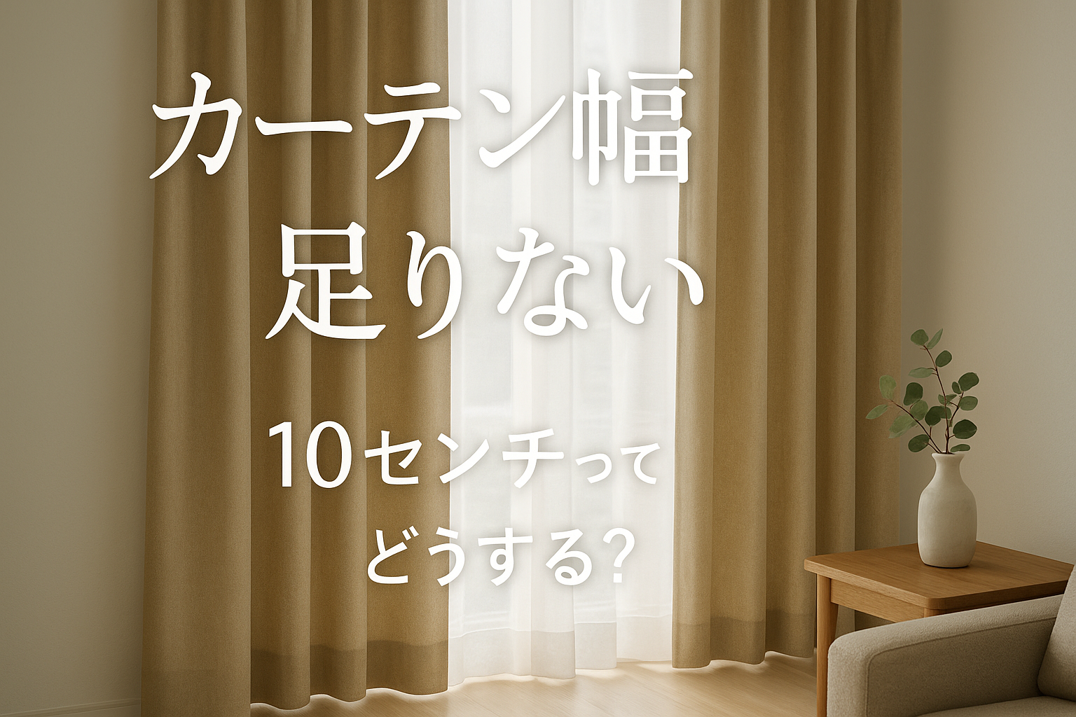 カーテン幅 足りない 10センチってどうする?