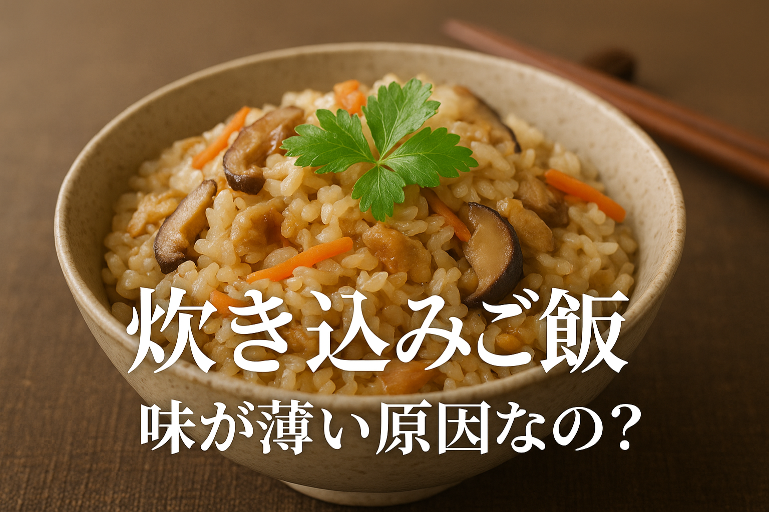 炊き込みご飯 味が薄い原因なの？