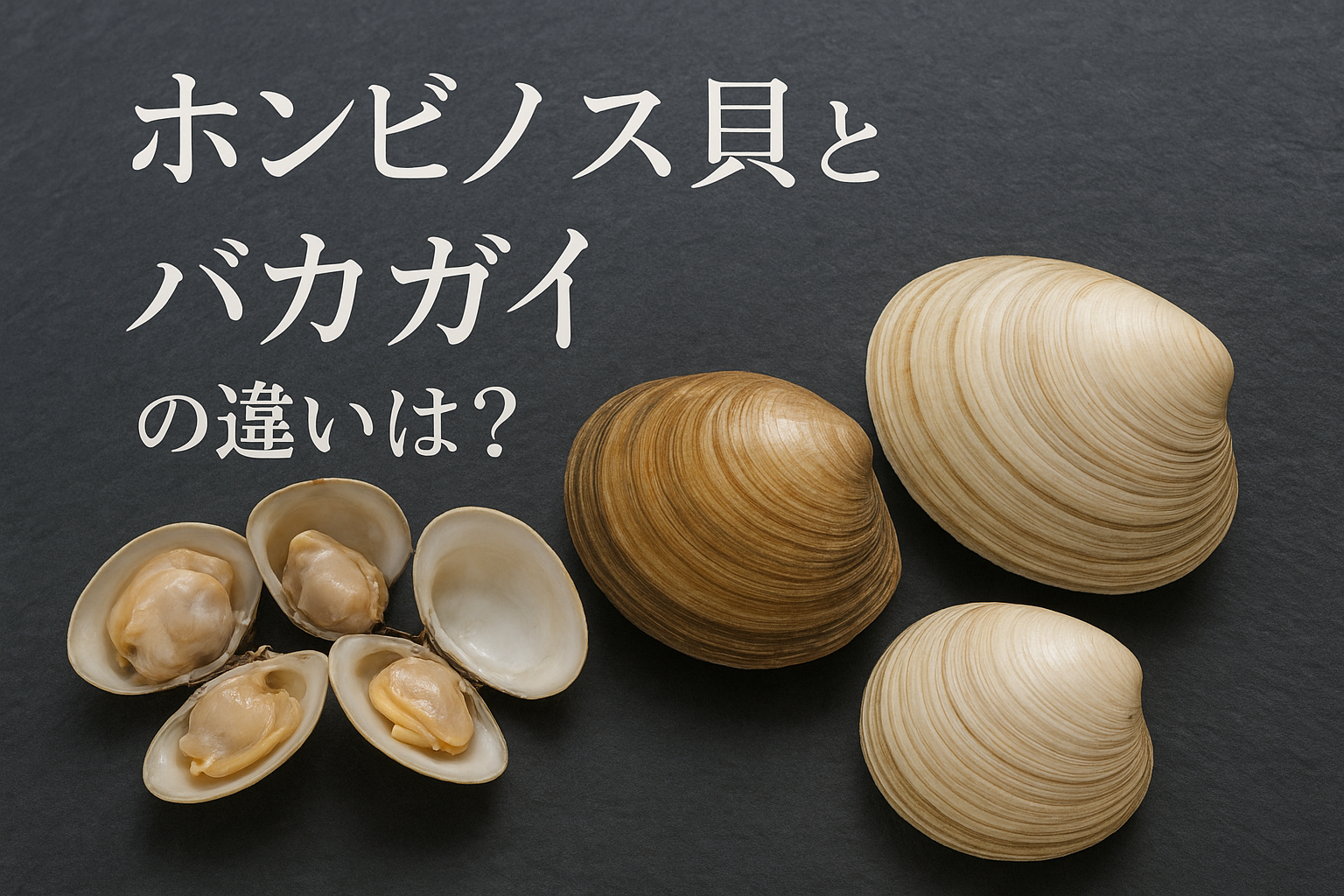ホンビノス貝とバカガイの違いは？