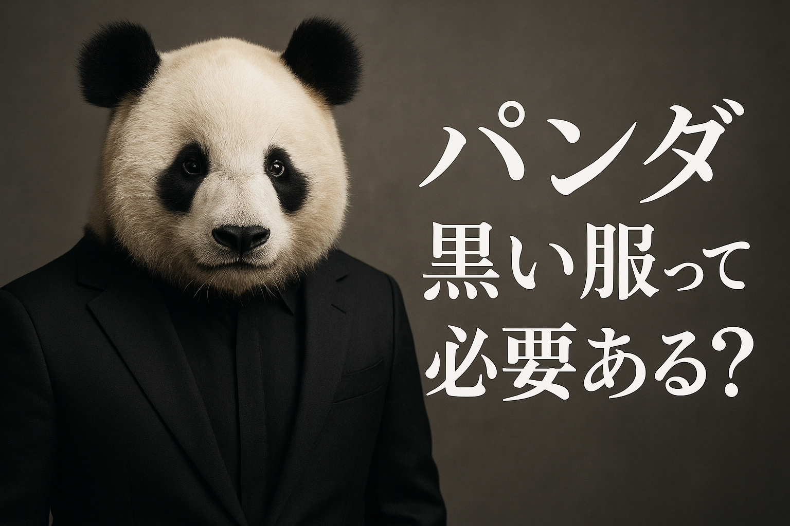 パンダ 黒い服って必要ある?