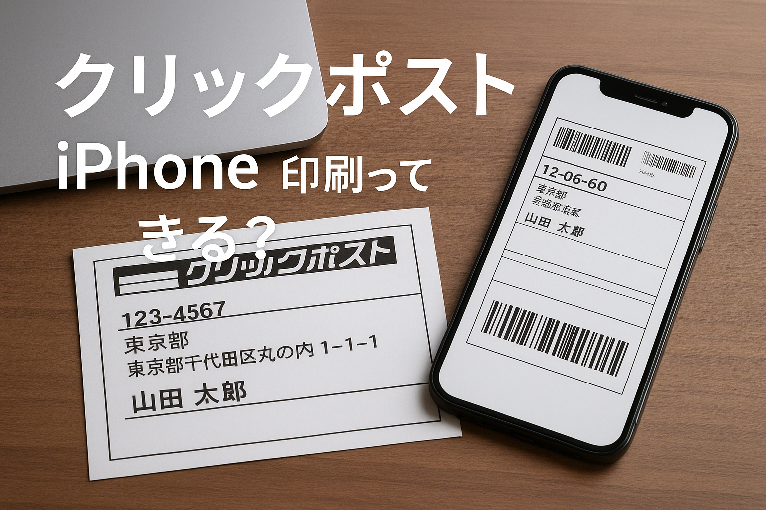 クリックポスト iphone 印刷ってできる？