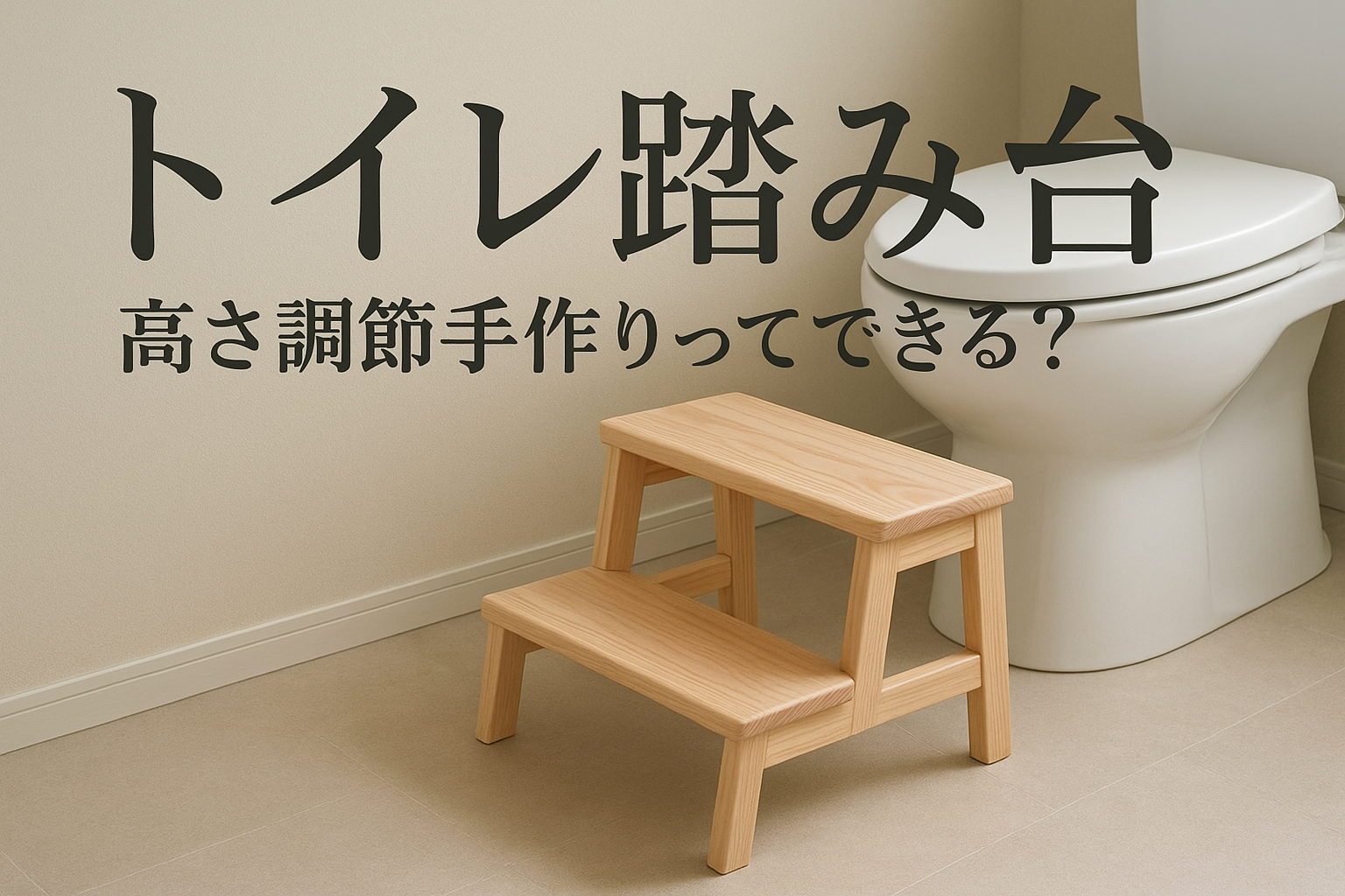 トイレ 踏み台 高さ調節 手作りってできる？
