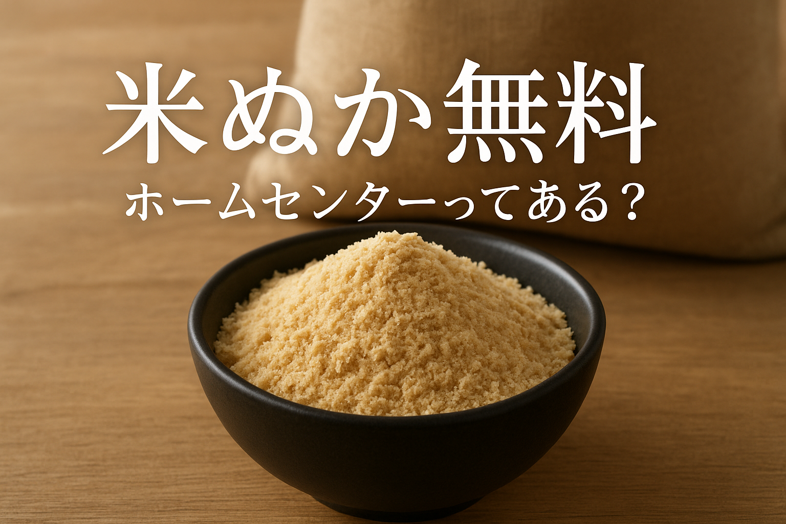 米ぬか無料ホームセンターってある？