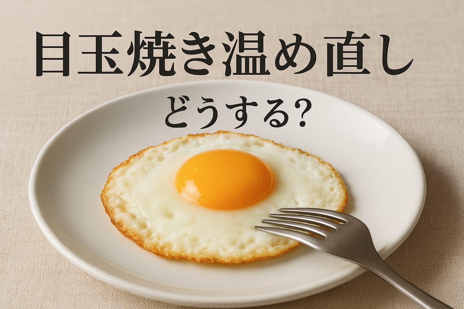 目玉焼き温め直しってどうする？