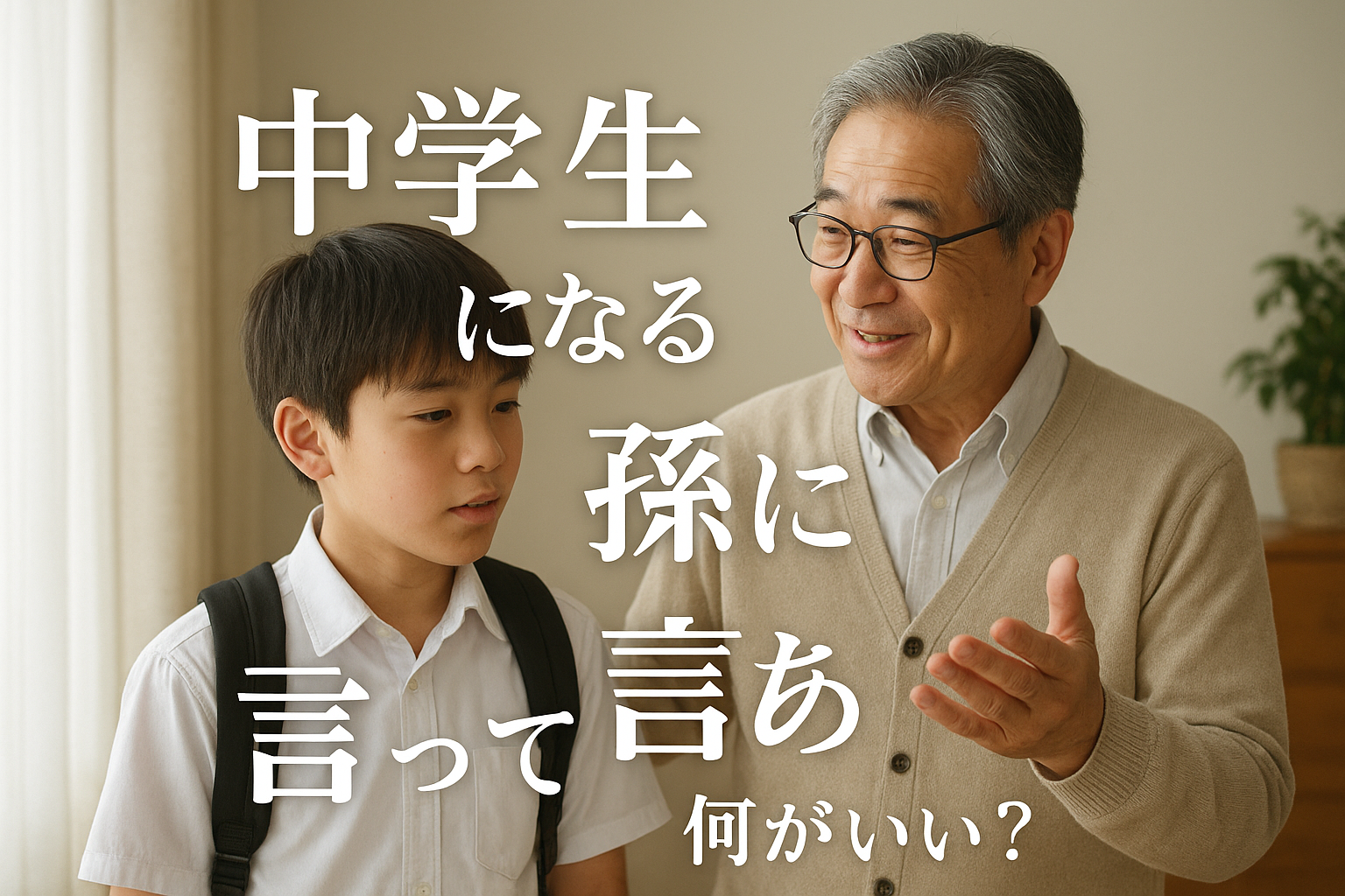 中学生になる孫に贈る言葉って何がいい？