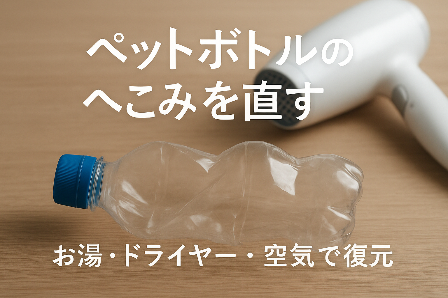 ペットボトルのへこみを直す方法まとめ｜お湯・ドライヤー・空気で復元