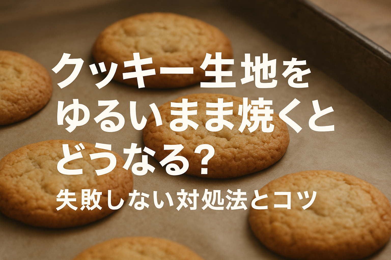 クッキー生地をゆるいまま焼くとどうなる？失敗しない対処法とコツ