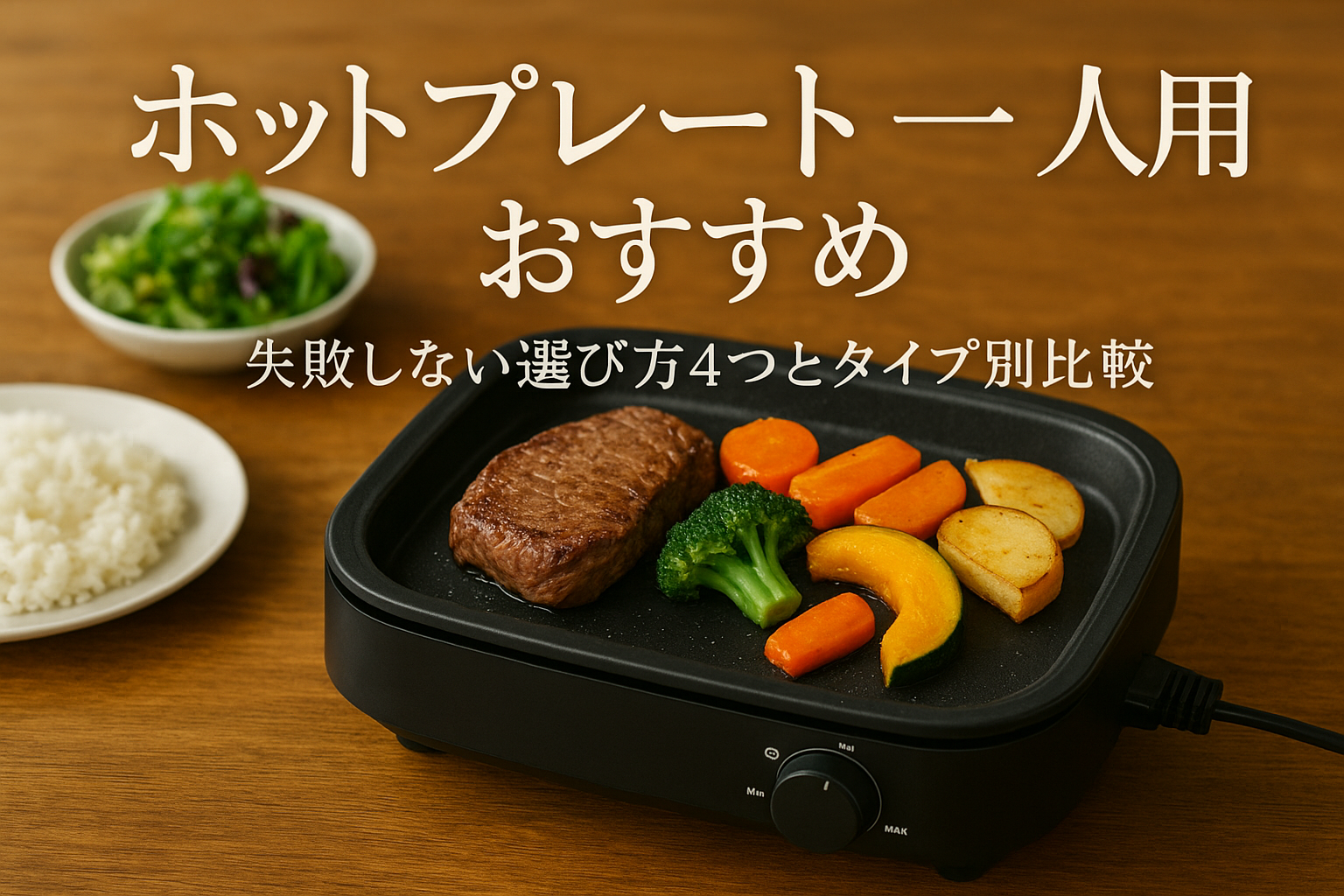 ホットプレート一人用おすすめ｜失敗しない選び方4つとタイプ別比較