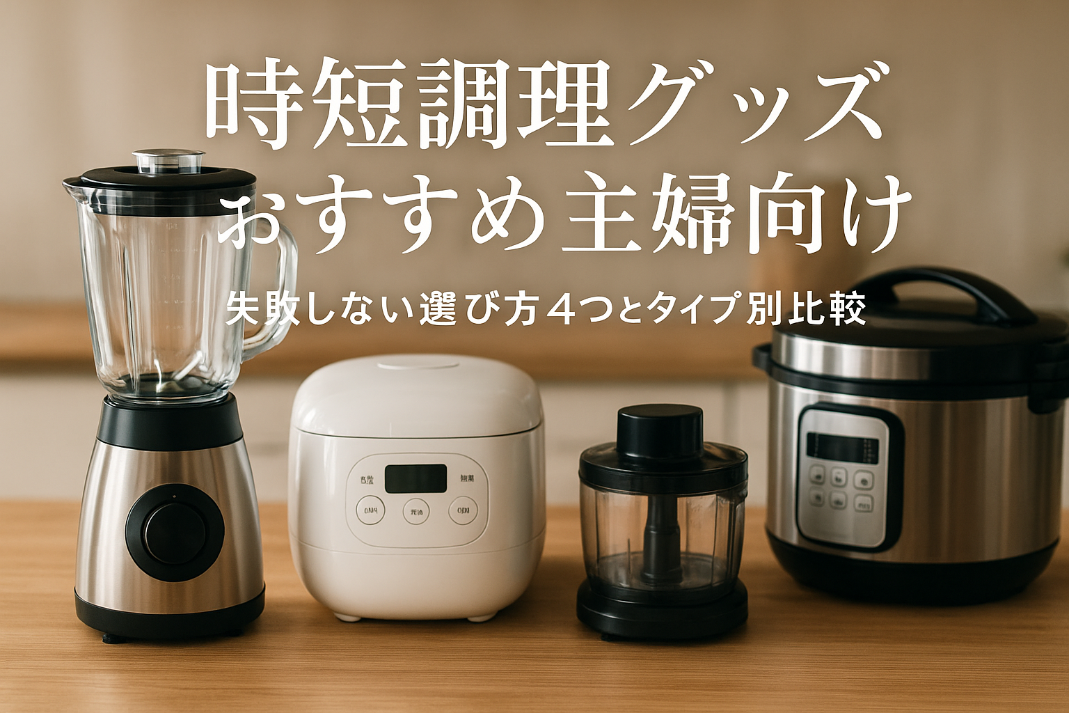 時短調理グッズおすすめ主婦向け｜失敗しない選び方4つとタイプ別比較