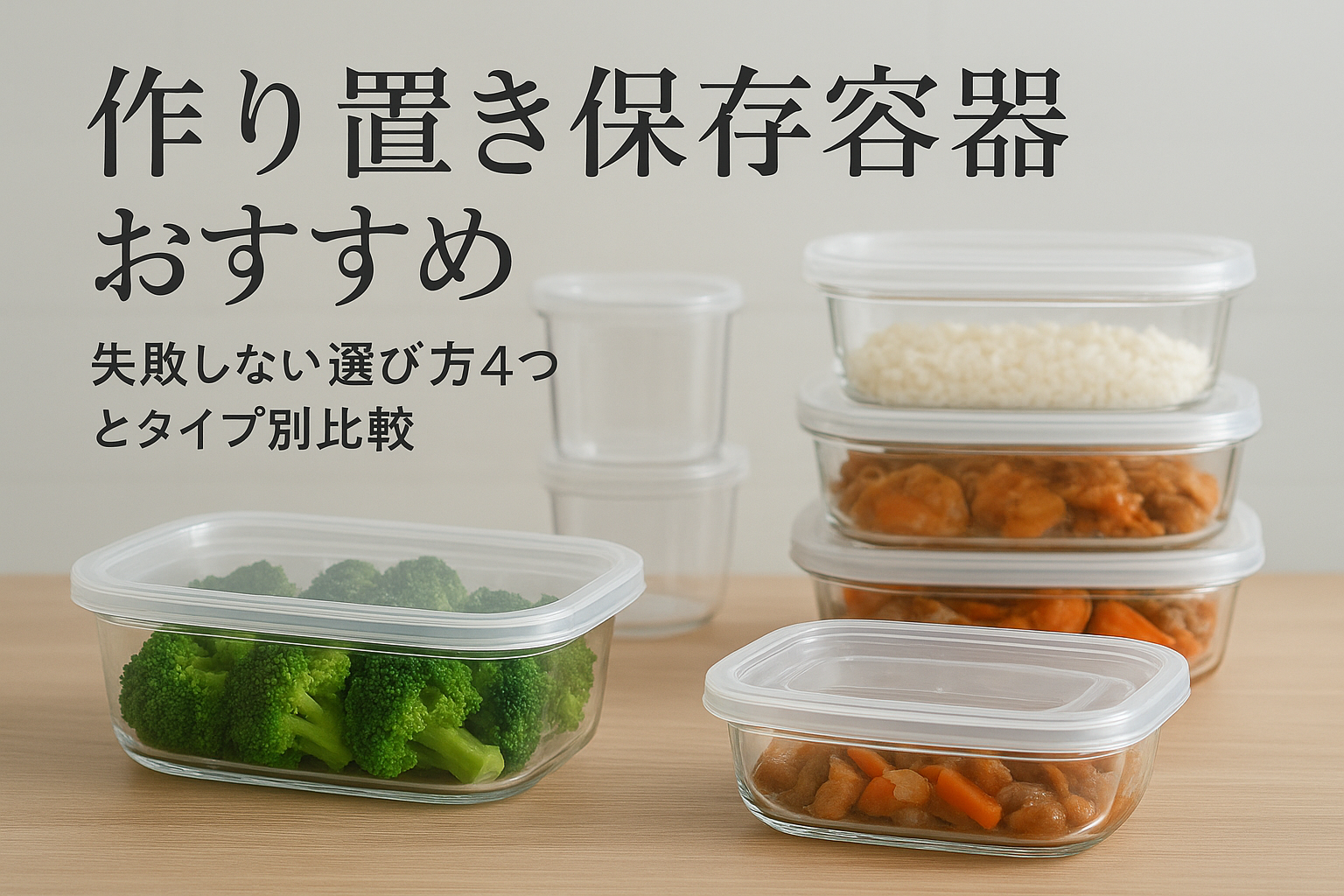 作り置き保存容器おすすめ|失敗しない選び方4つとタイプ別比較
