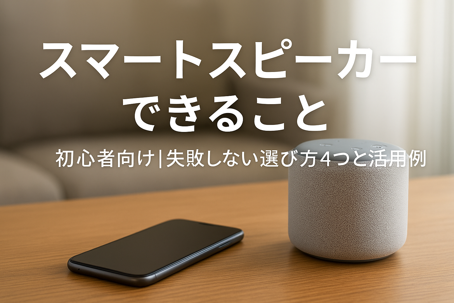 スマートスピーカーできること初心者向け｜失敗しない選び方4つと活用例