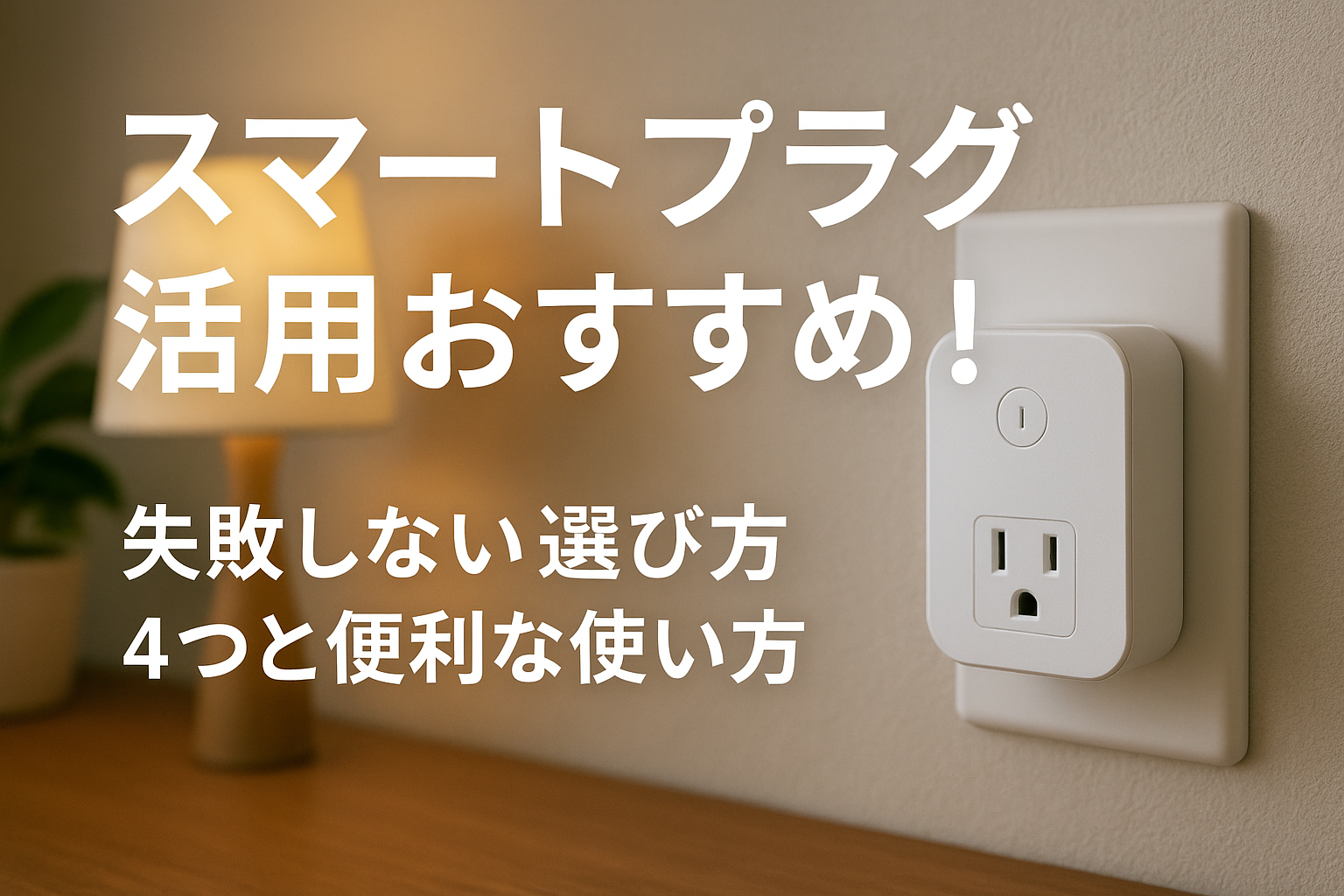 スマートプラグ活用おすすめ!失敗しない選び方4つと便利な使い方