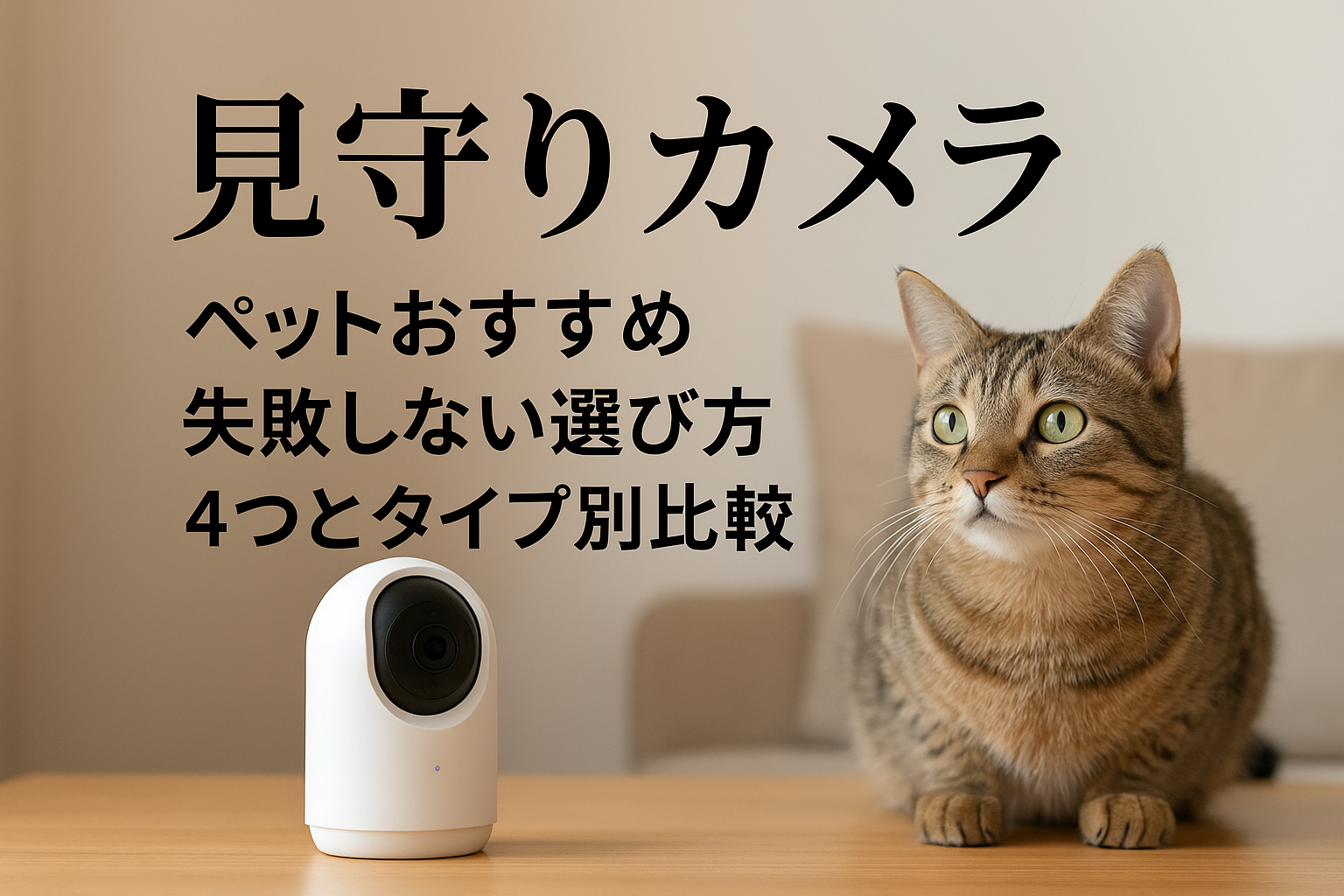 見守りカメラ ペットおすすめ|失敗しない選び方4つとタイプ別比較