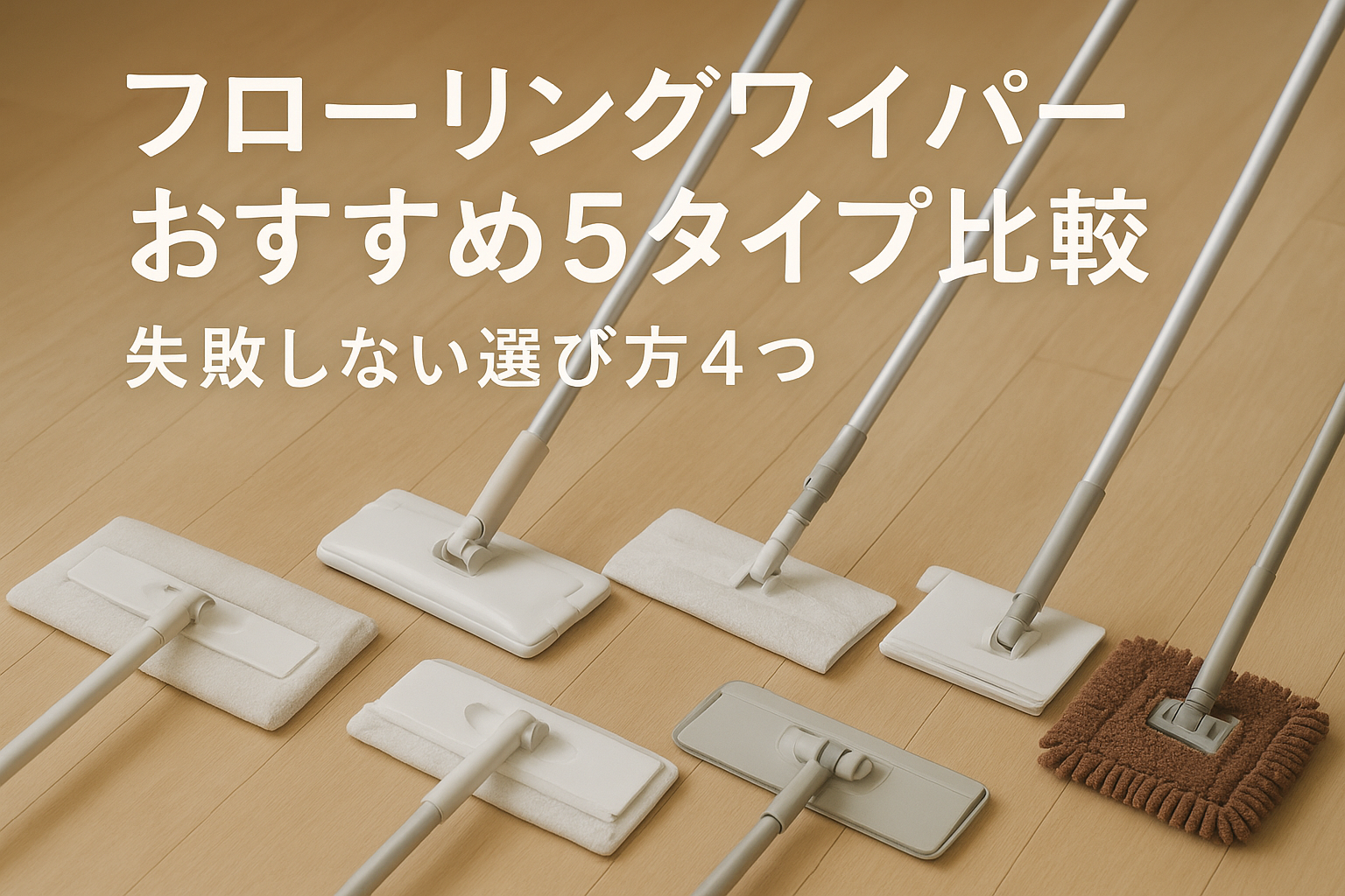 フローリングワイパーおすすめ5タイプ比較｜失敗しない選び方4つ