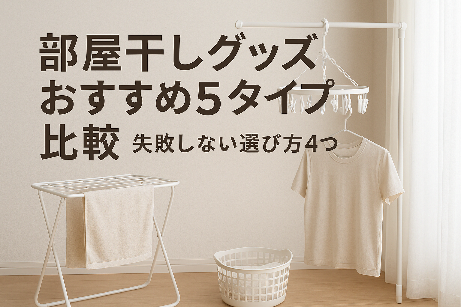 部屋干しグッズおすすめ5タイプ比較｜失敗しない選び方4つ