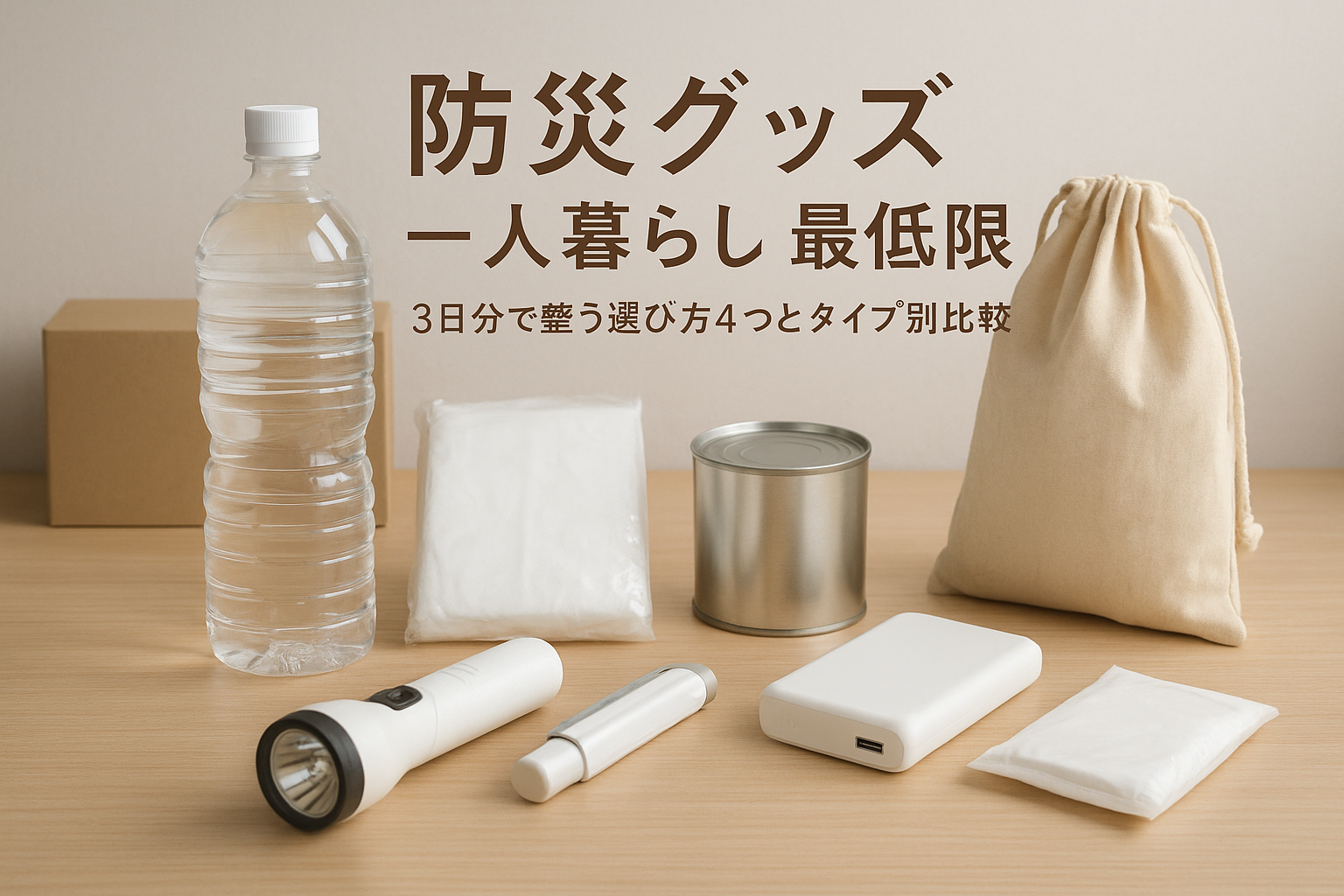 防災グッズ 一人暮らし 最低限|3日分で整う選び方4つとタイプ別比較
