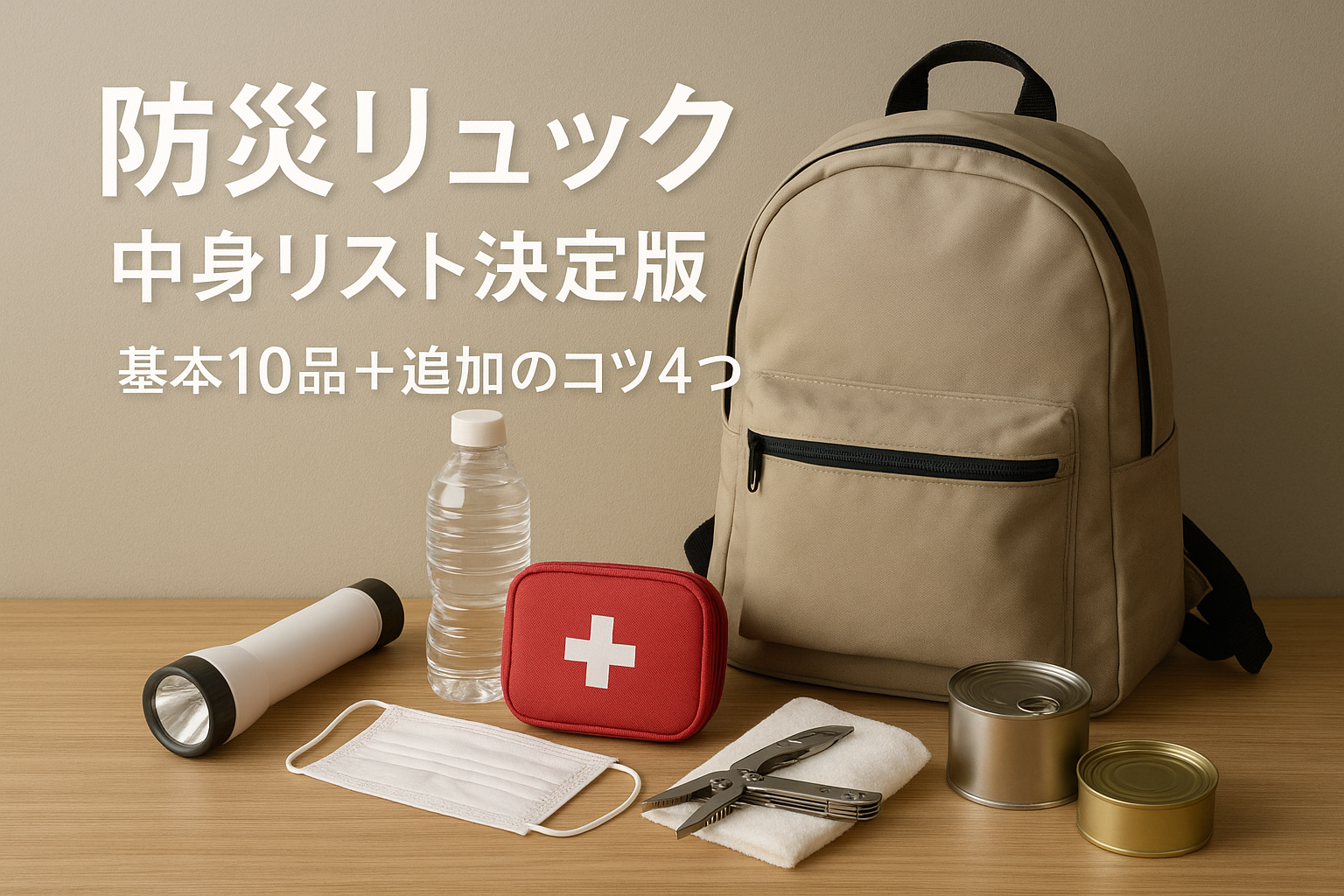 防災リュック中身リスト決定版｜基本10品＋追加のコツ4つ