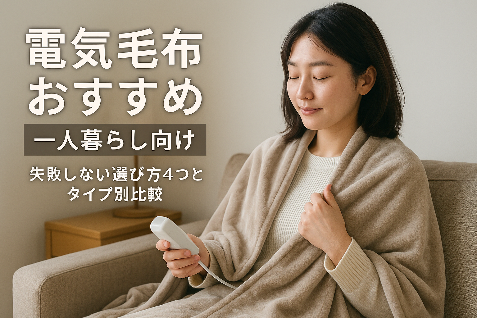 電気毛布おすすめ一人暮らし向け｜失敗しない選び方4つとタイプ別比較