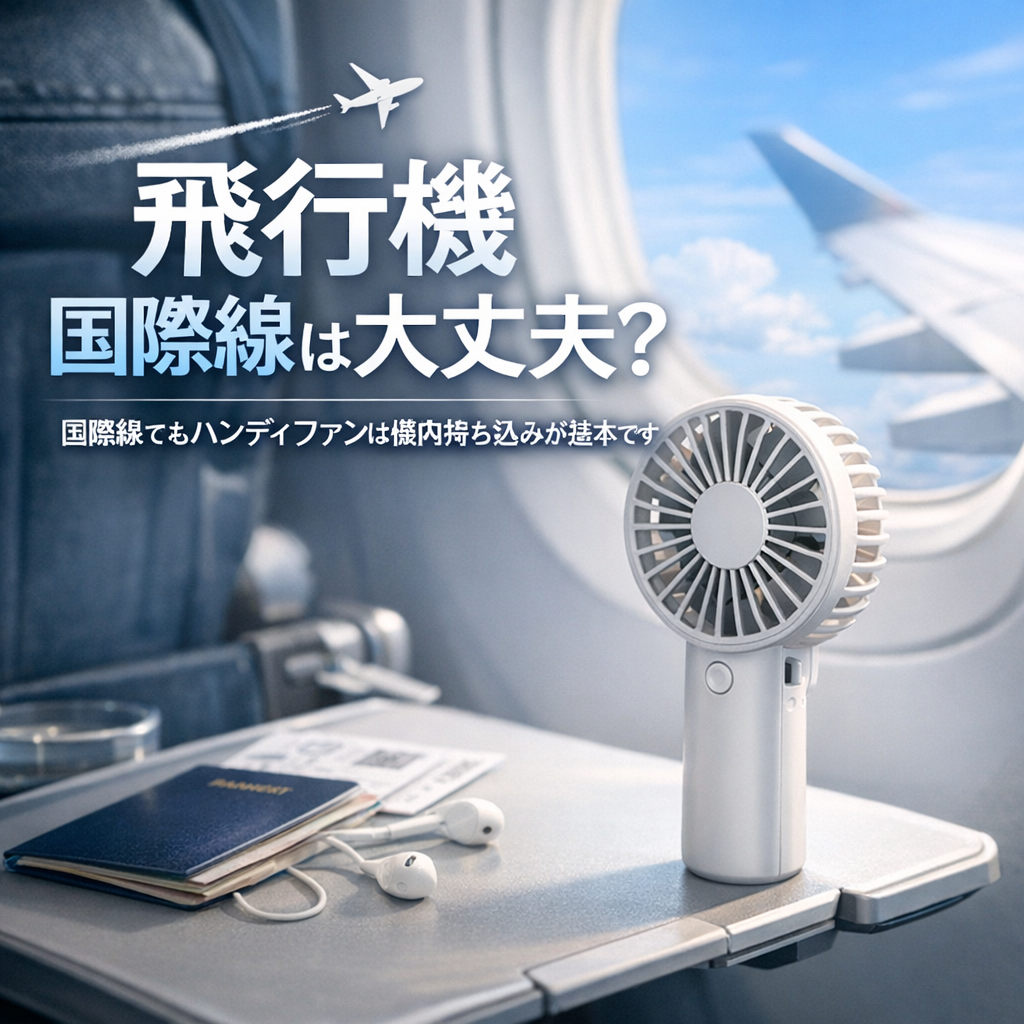 国際線でもハンディファンは機内持ち込みが基本です