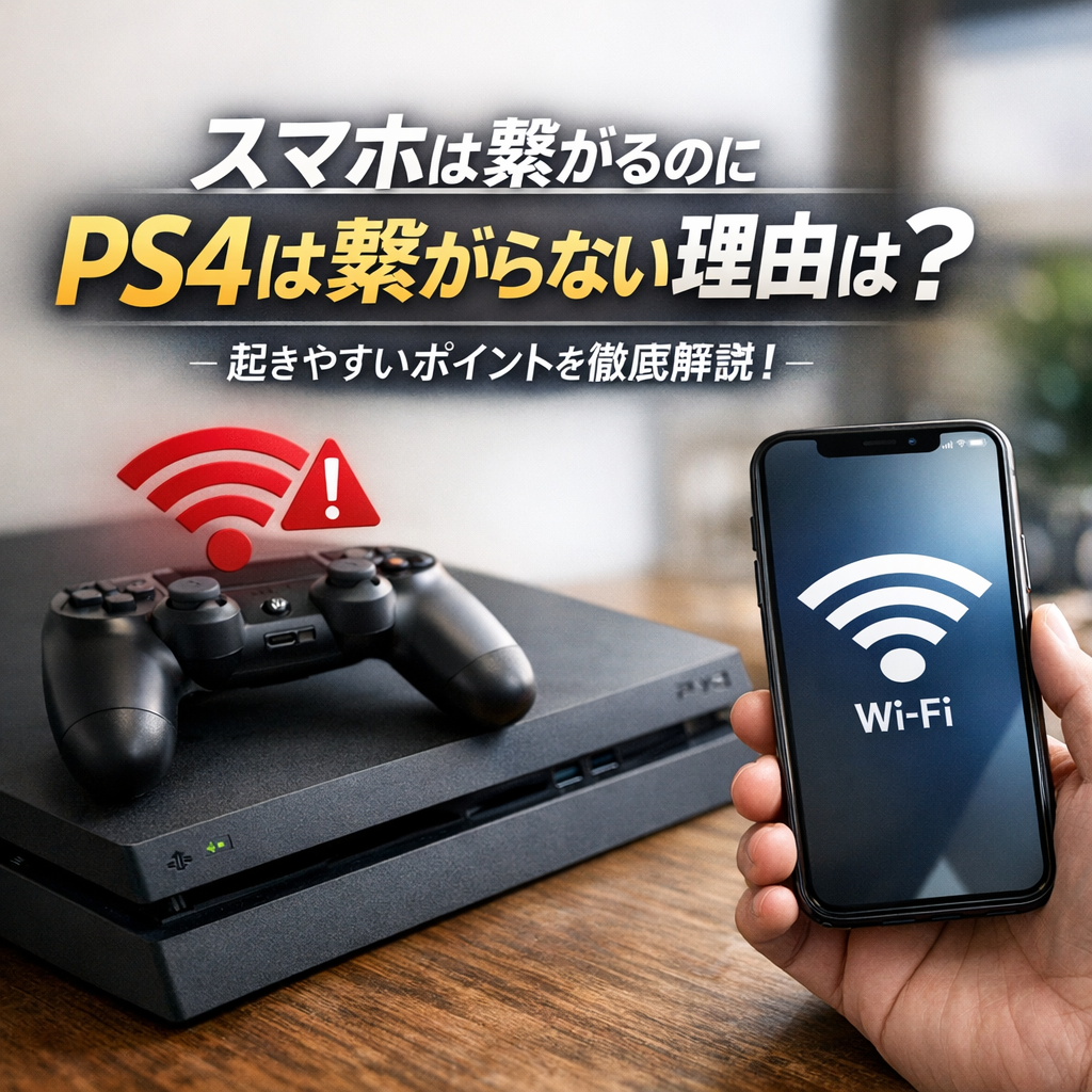 スマホは繋がるのにPS4は繋がらない理由が起きやすいポイント