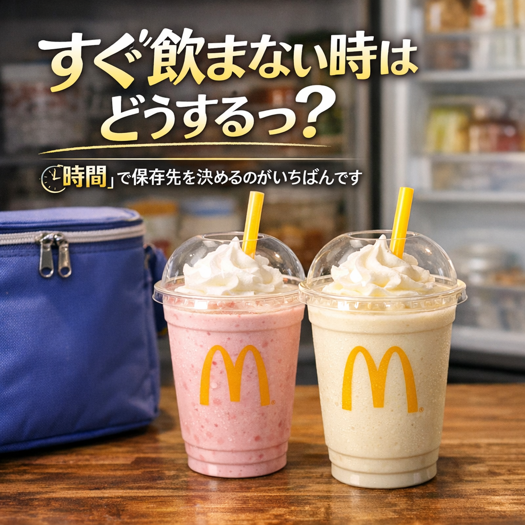 すぐ飲まない時は「時間」で保存先を決めるのがいちばんです