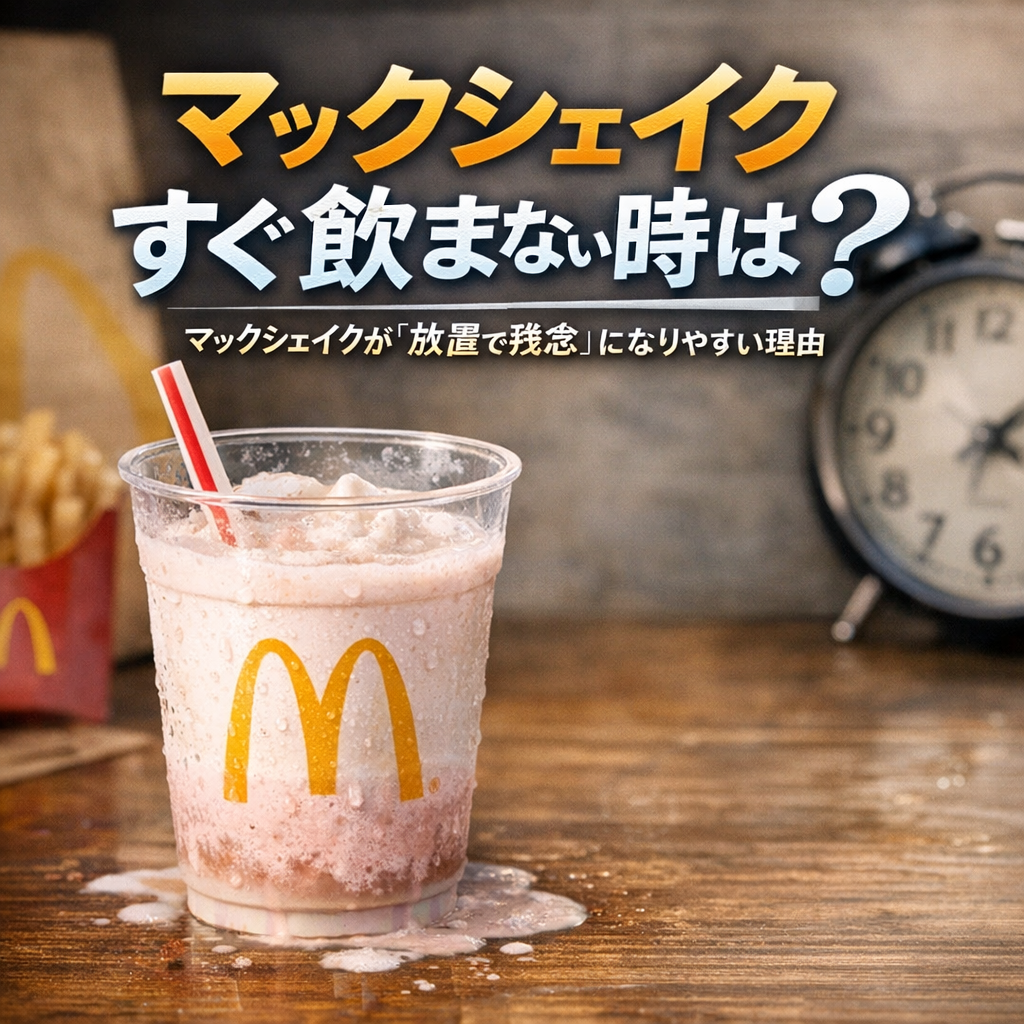 マックシェイクが「放置で残念」になりやすい理由