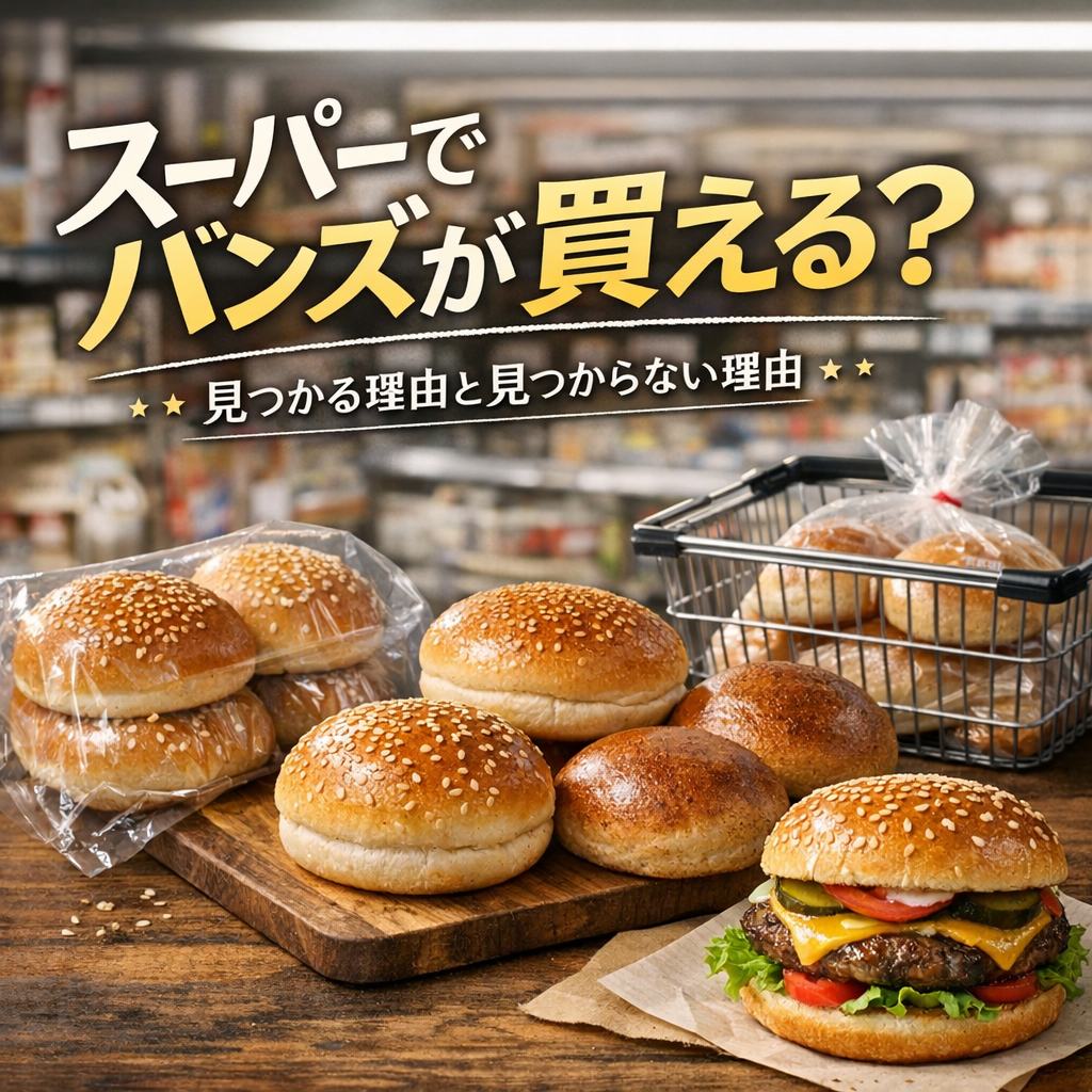 スーパーでバンズが見つかる理由と、見つからない理由があるんですね