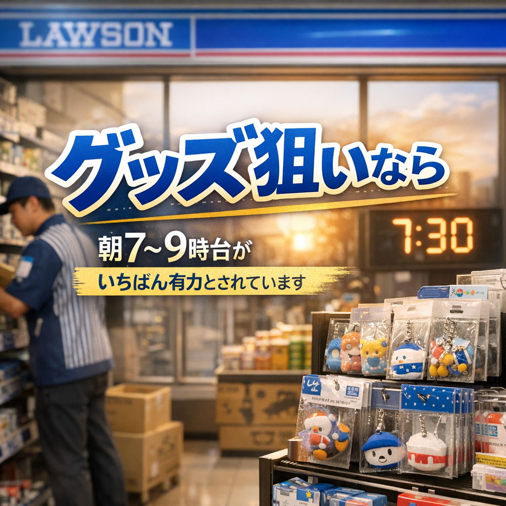 グッズ狙いなら朝7〜9時台がいちばん有力とされています