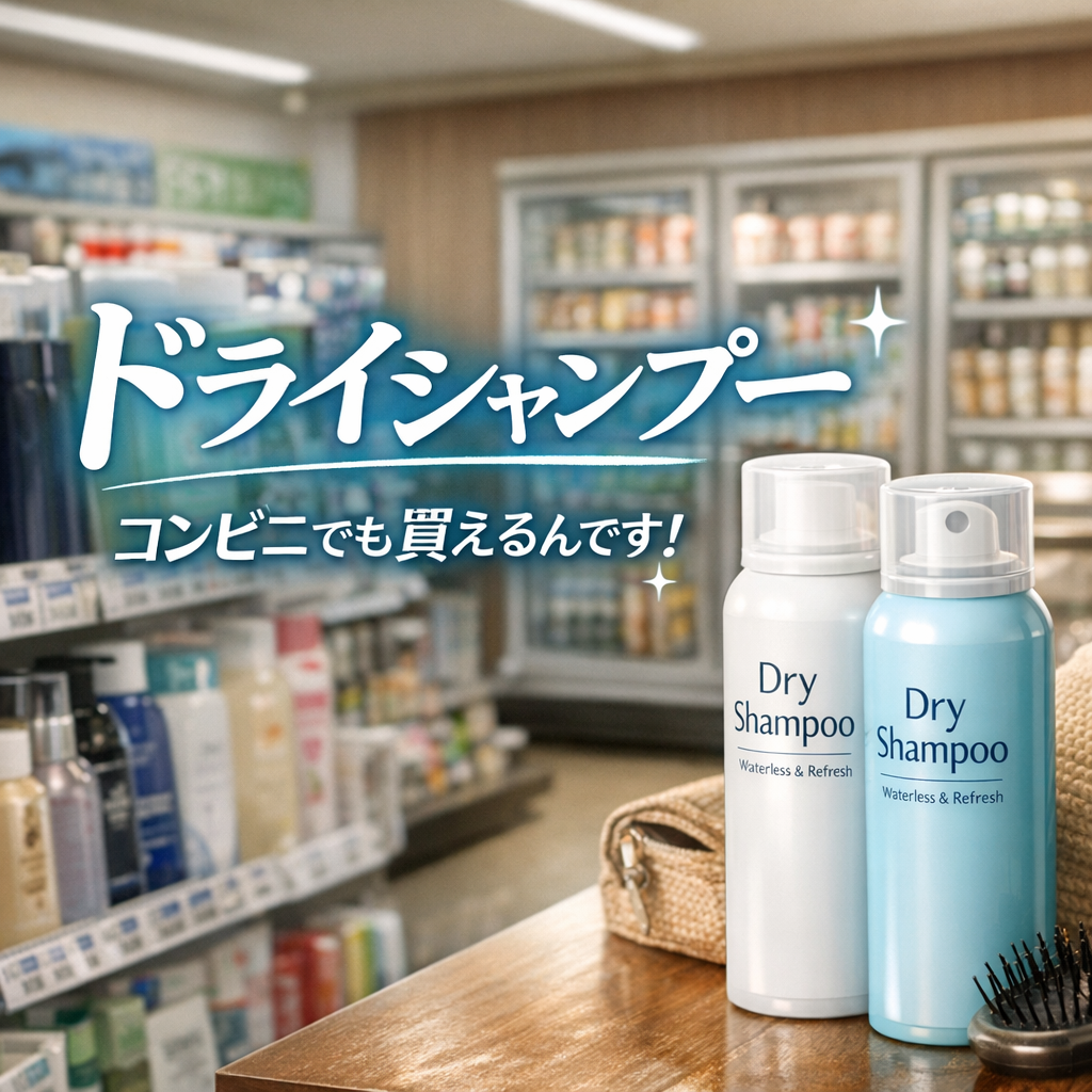 コンビニでもドライシャンプーは買えることが多いです