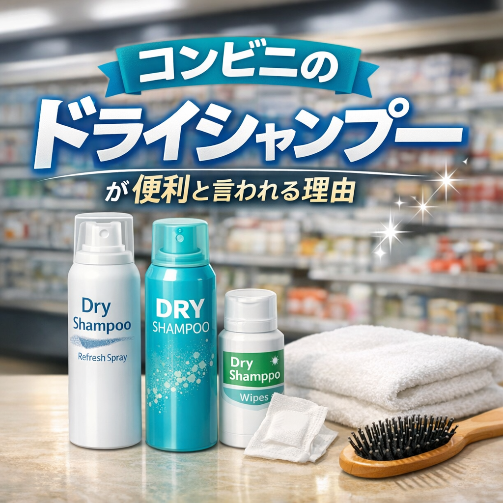 コンビニのドライシャンプーが便利と言われる理由