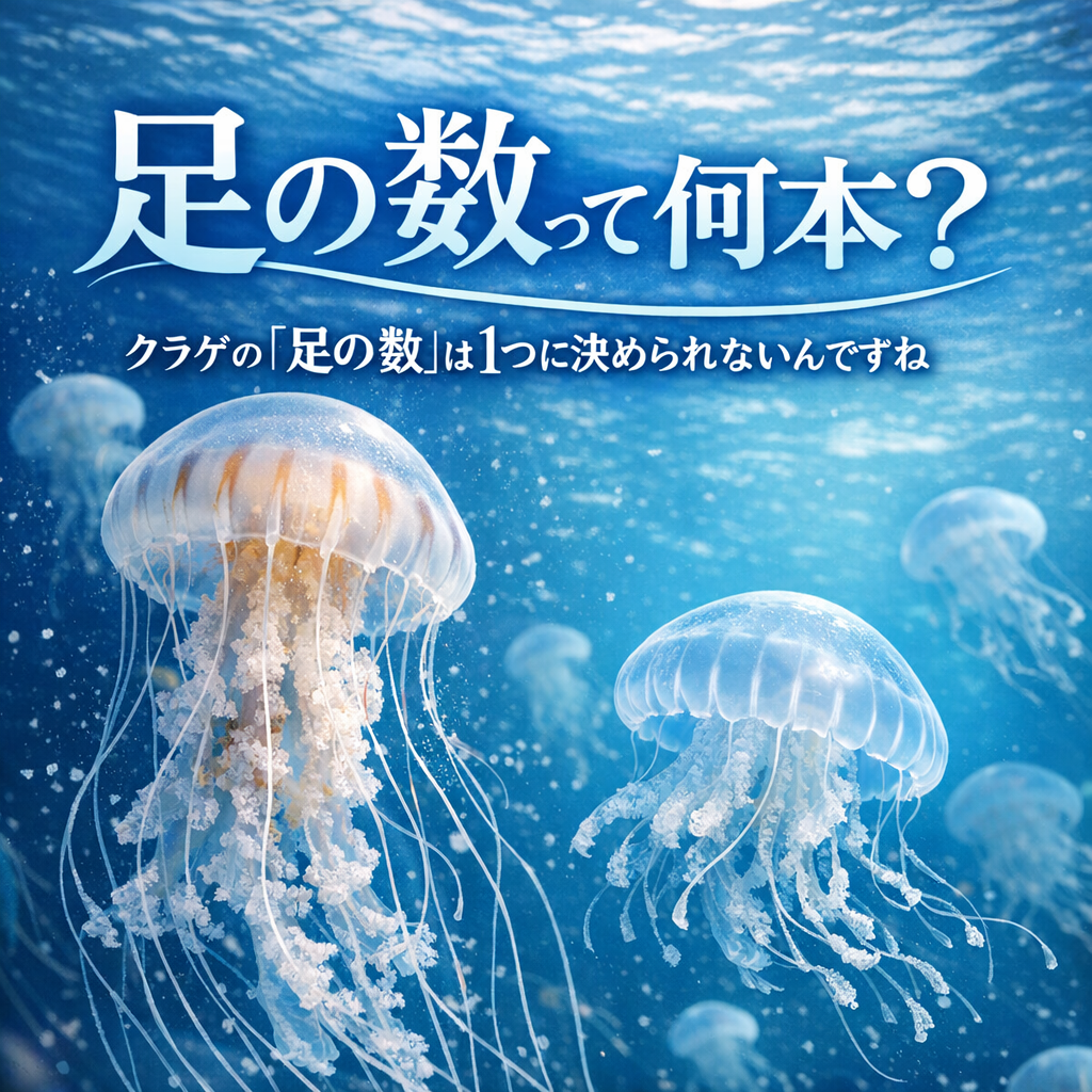 クラゲの「足の数」は1つに決められないんですね