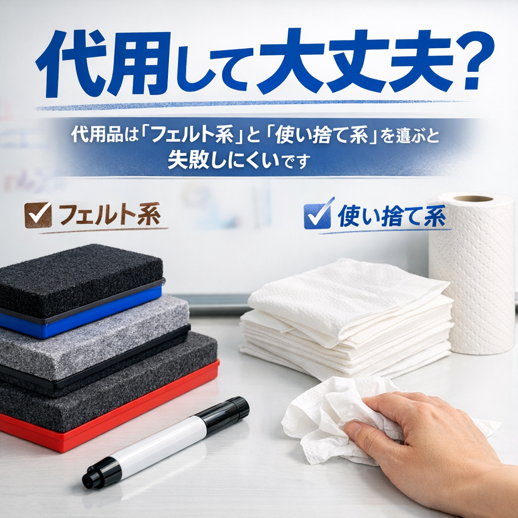 代用品は「フェルト系」と「使い捨て系」を選ぶと失敗しにくいです