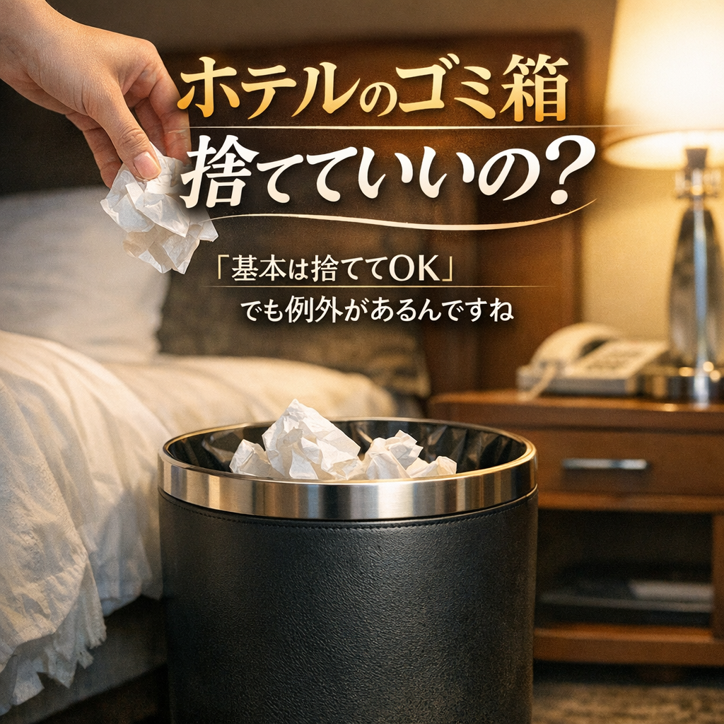 ホテルのゴミ箱は「基本は捨ててOK」、でも例外があるんですね