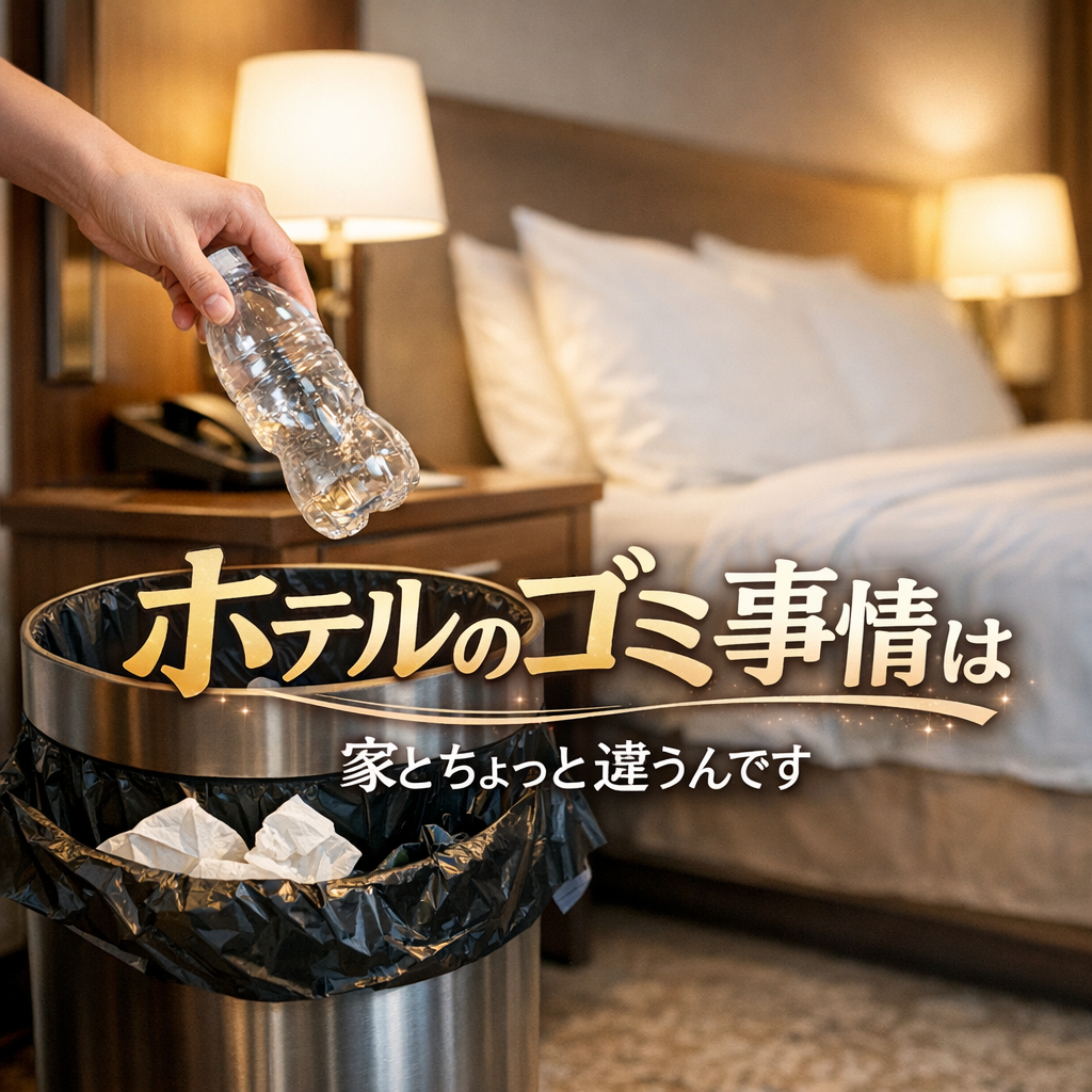 ホテルのゴミ事情は、家とちょっと違うんです