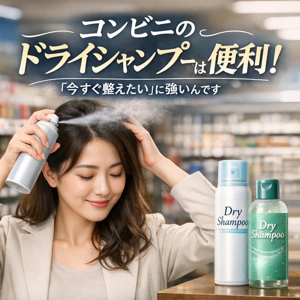 コンビニのドライシャンプーは「今すぐ整えたい」に強いんです