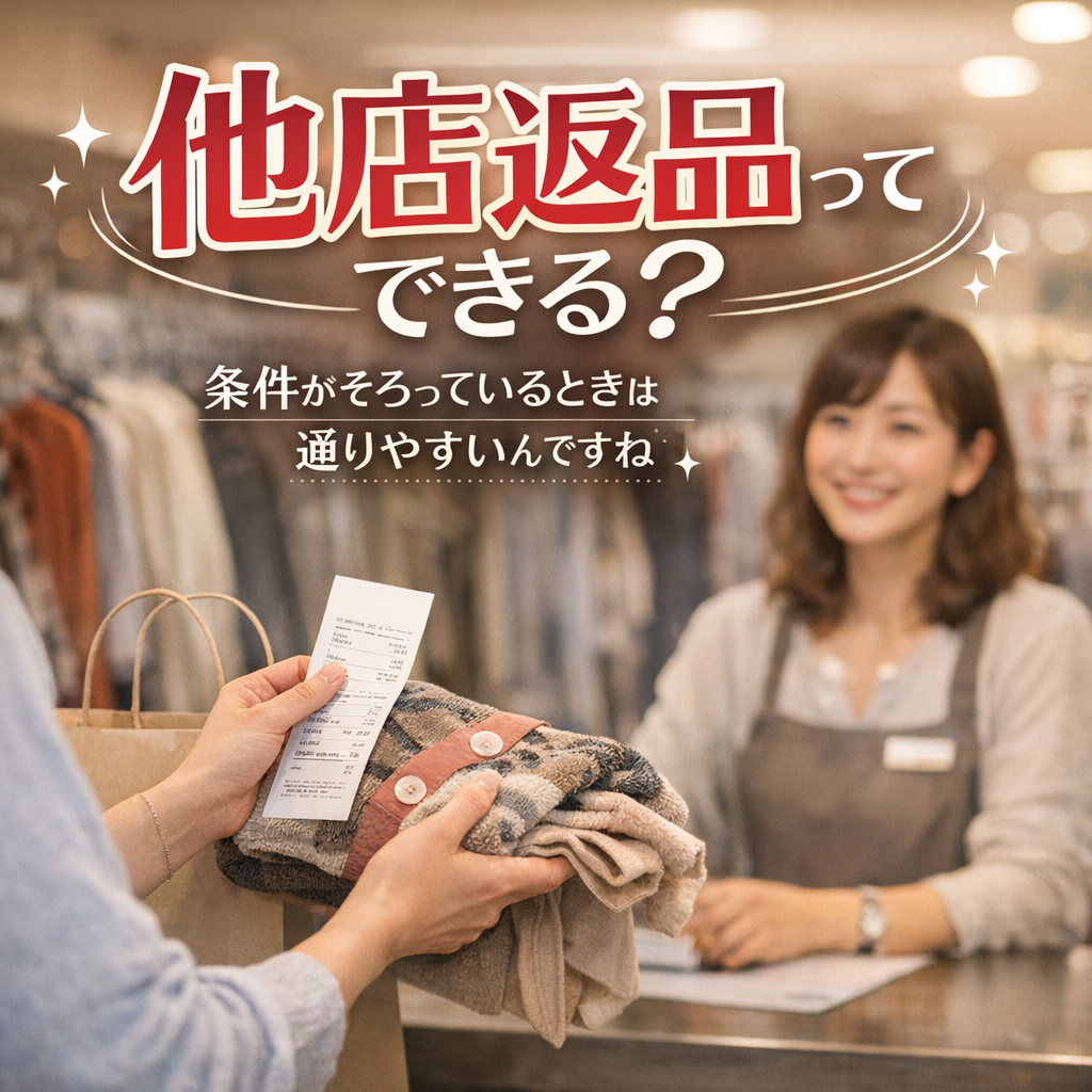 他店返品が通りやすいのは“条件がそろっている”ときなんですね