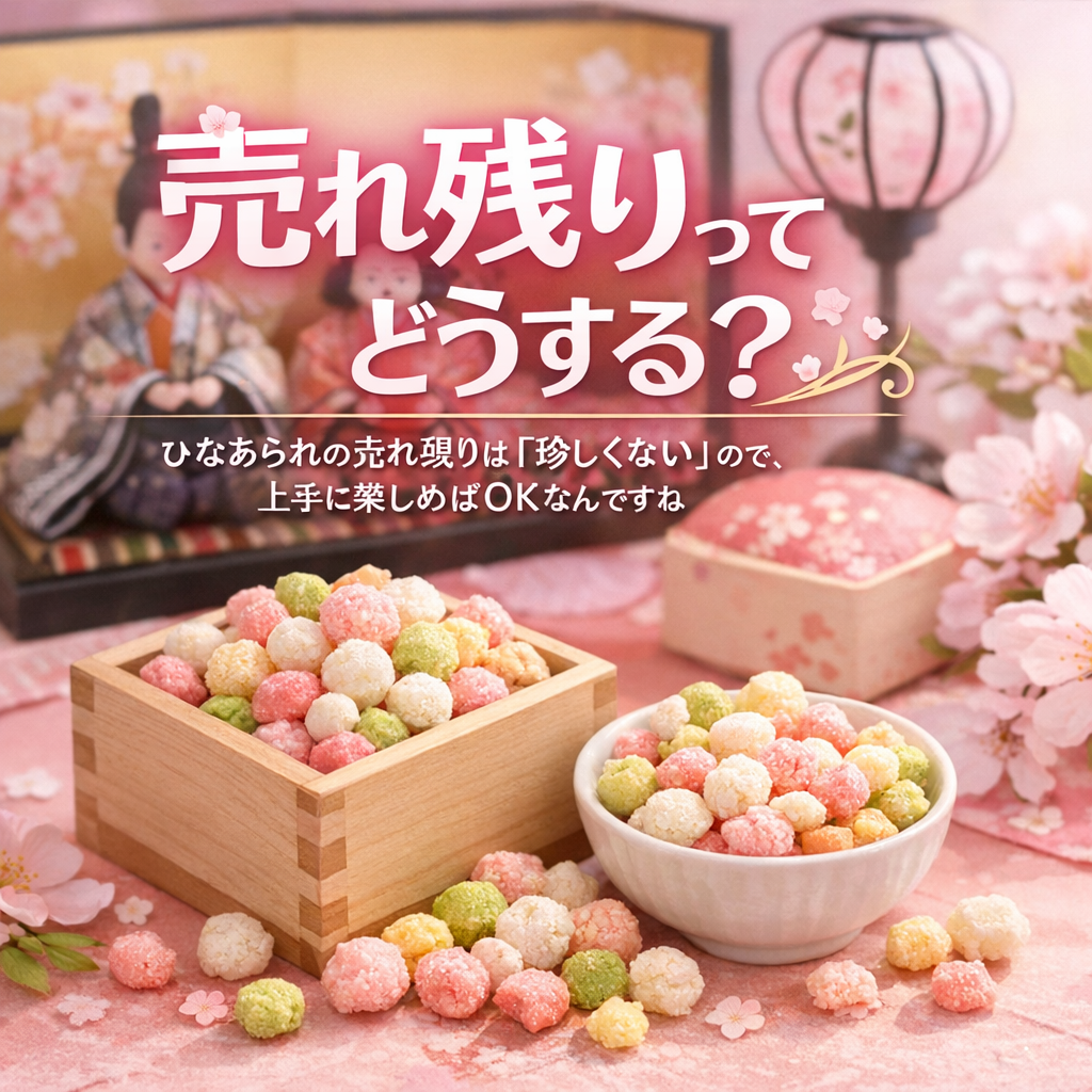 ひなあられの売れ残りは「珍しくない」ので、上手に楽しめばOKなんですね