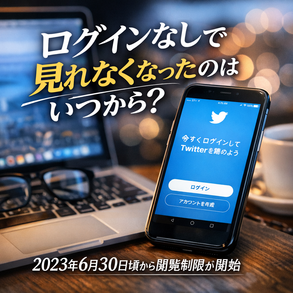 ログインなし閲覧が厳しくなったのは2023年6月30日頃からとされています