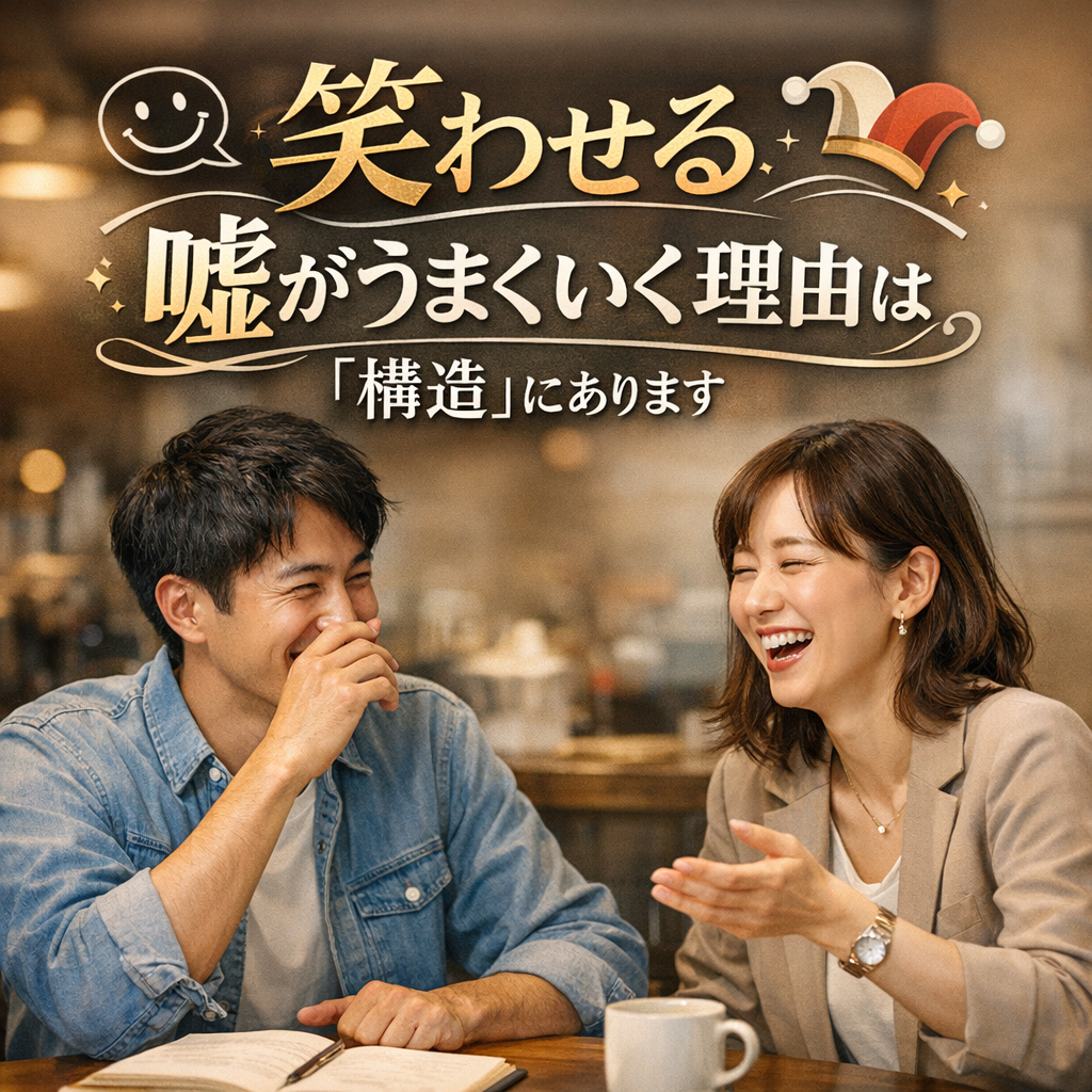 笑わせる嘘がうまくいく理由は「構造」にあります