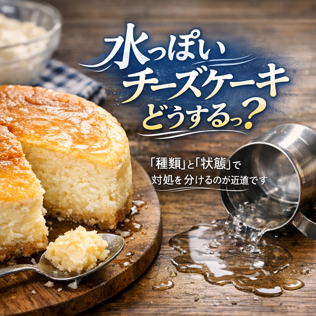 水っぽいときは「種類」と「状態」で対処を分けるのが近道です