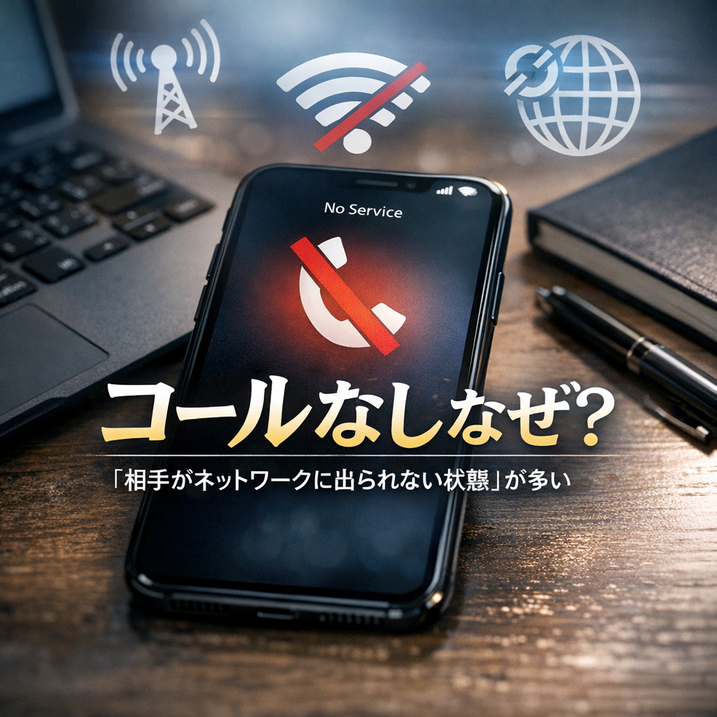 コールなしの正体は「相手がネットワークに出られない状態」が多い