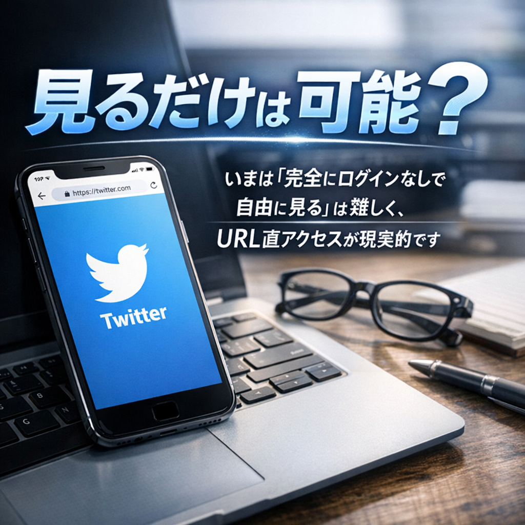 いまは「完全にログインなしで自由に見る」は難しく、URL直アクセスが現実的です