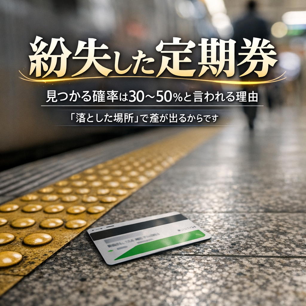 見つかる確率が30〜50%と言われる理由は「落とした場所」で差が出るからです